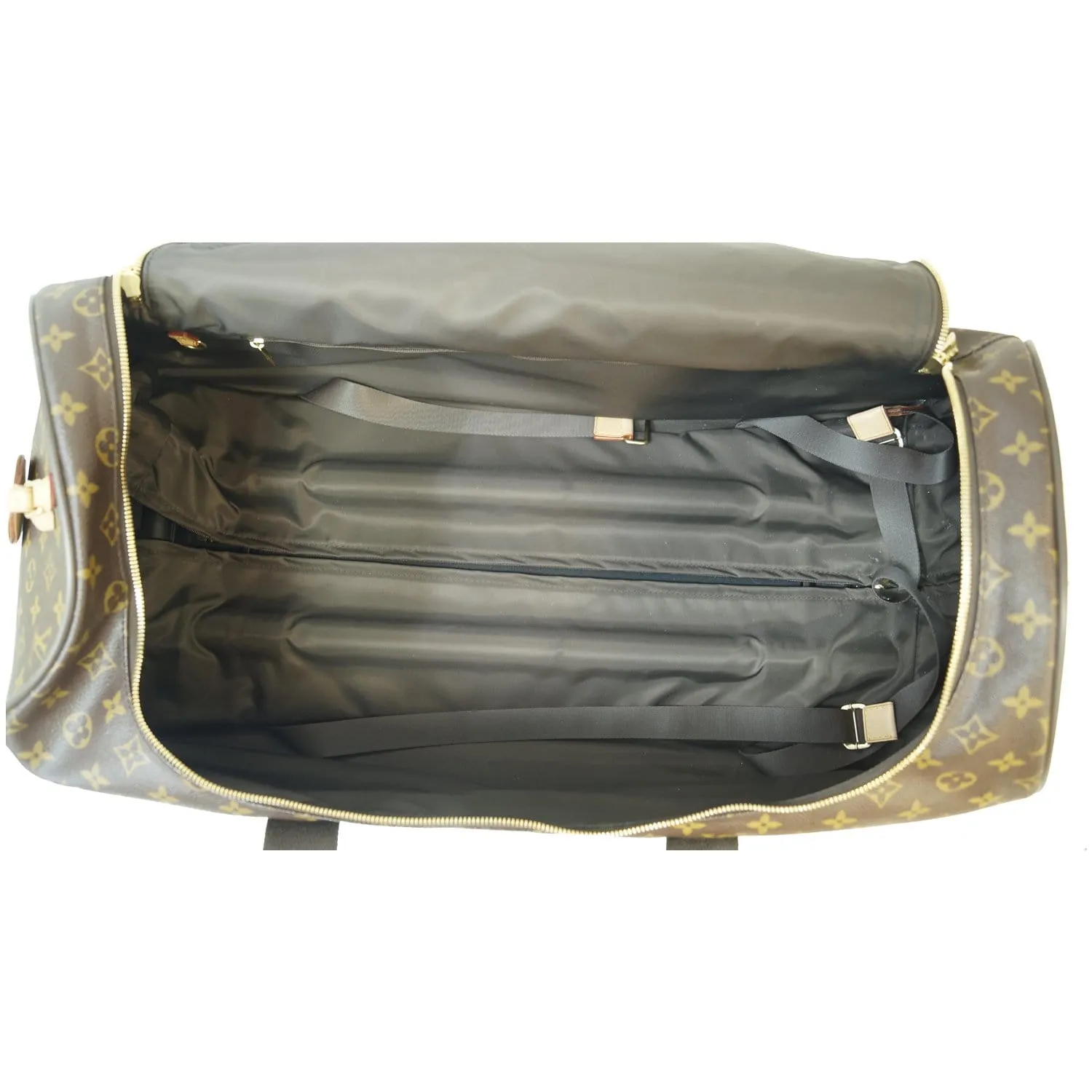 LOUIS VUITTON Neo Eole 55 Monogram Canvas Rolling Duffle Bag Brown