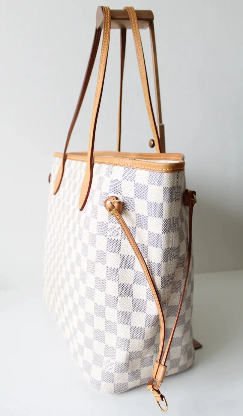 LOUIS VUITTON Neverfull MM Damier Azur