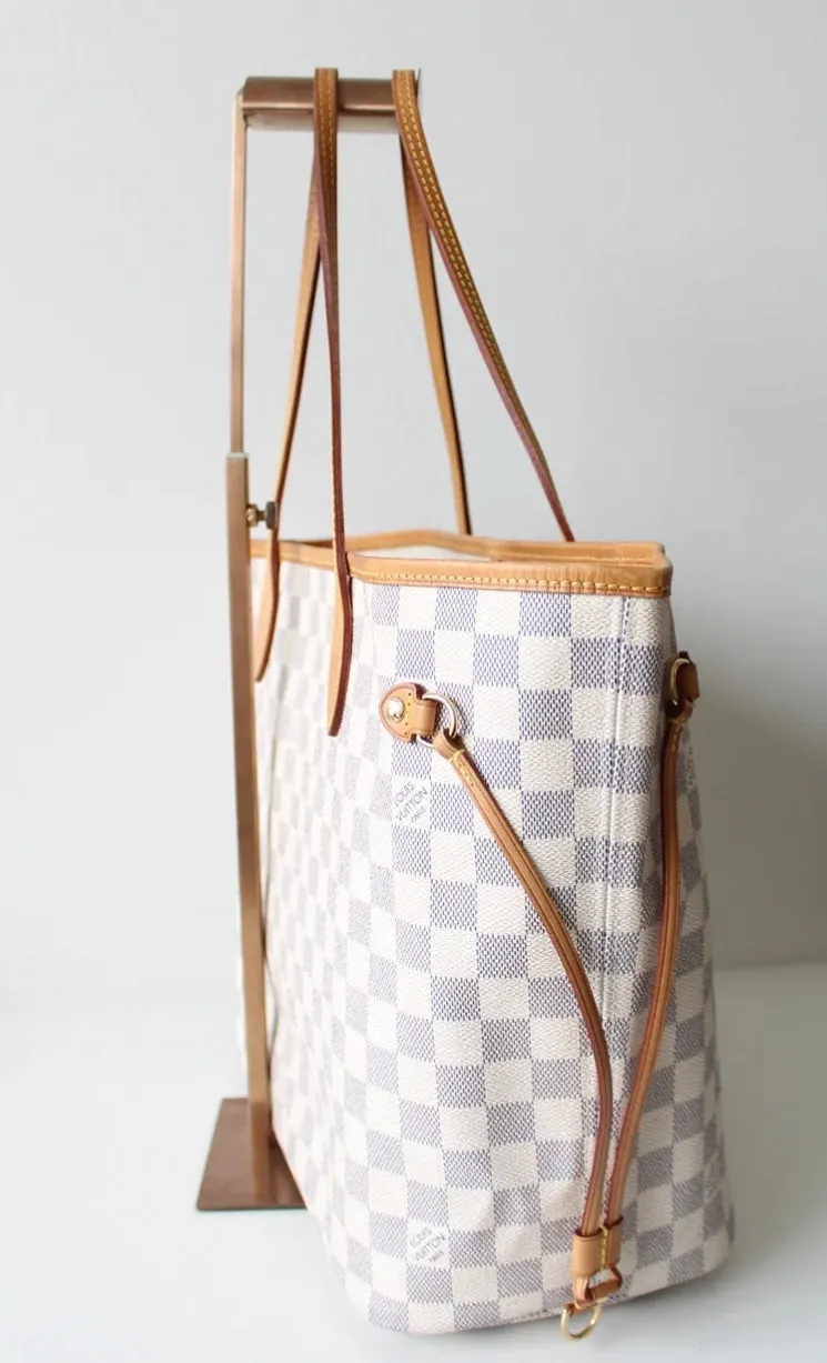LOUIS VUITTON Neverfull MM Damier Azur
