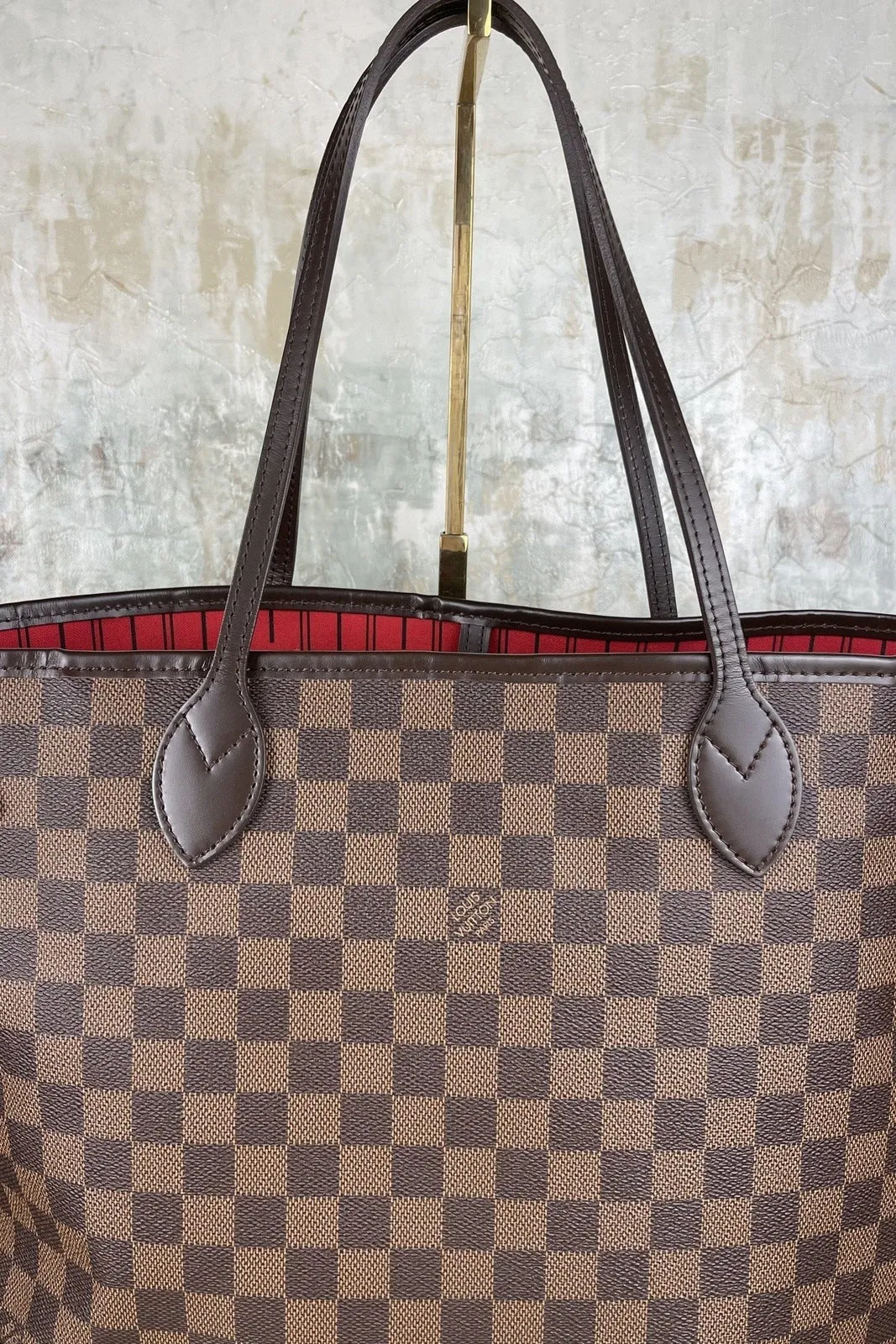 Louis Vuitton Neverfull MM Damier Ebene Tote Bag