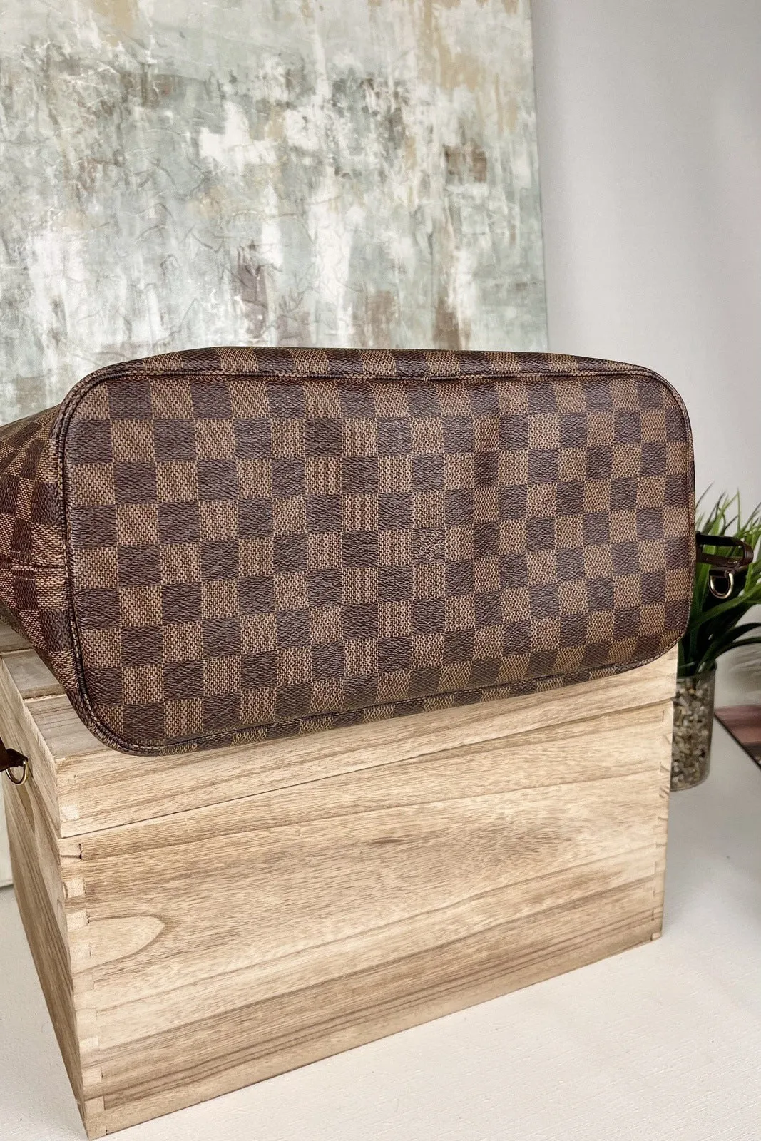 Louis Vuitton Neverfull MM Damier Ebene Tote Bag