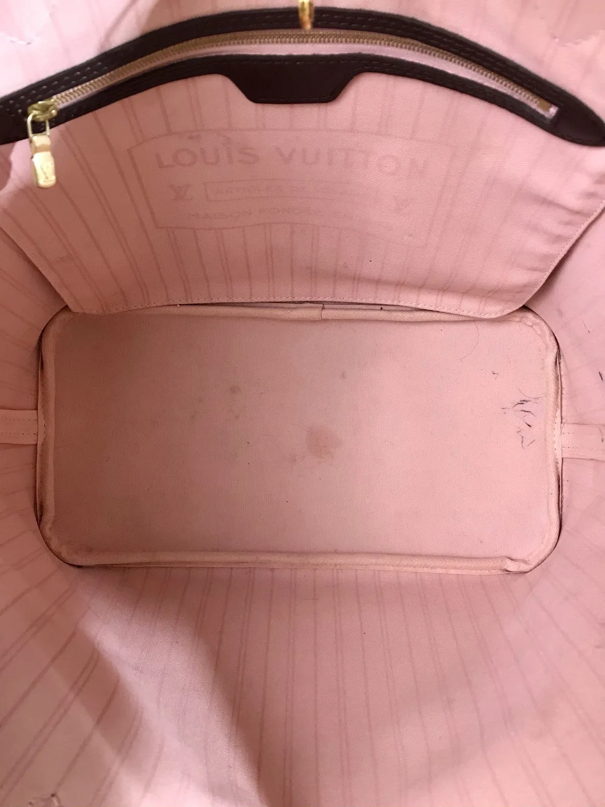 Louis Vuitton Neverfull MM DE Rose Ballerine Tote Bag