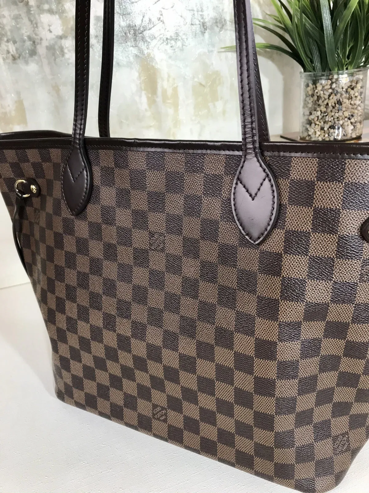 Louis Vuitton Neverfull MM DE Rose Ballerine Tote Bag