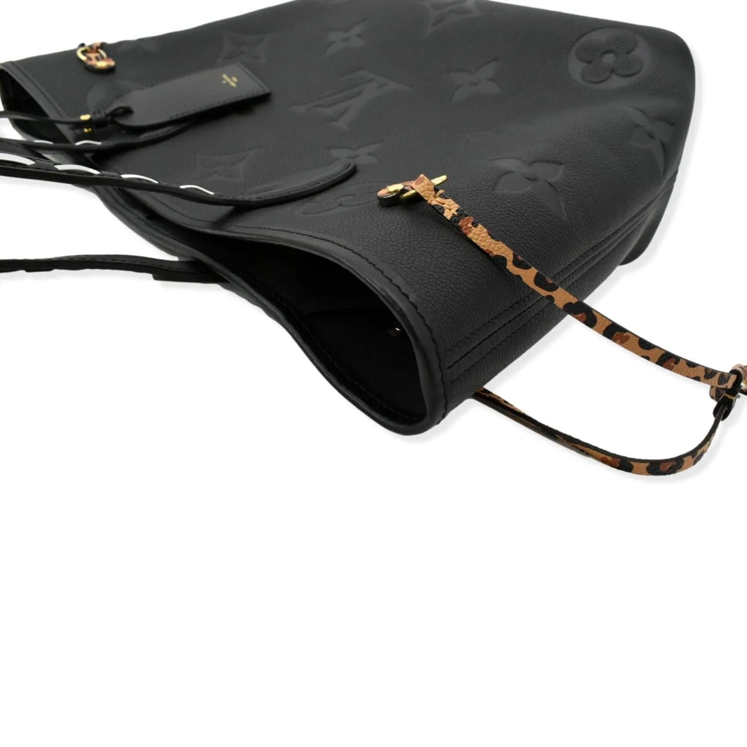 LOUIS VUITTON Neverfull MM Wild At Heart Monogram Giant Tote Bag Black