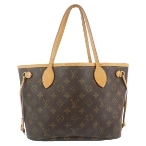LOUIS VUITTON Neverfull PM Monogram Canvas Tote Bag Brown