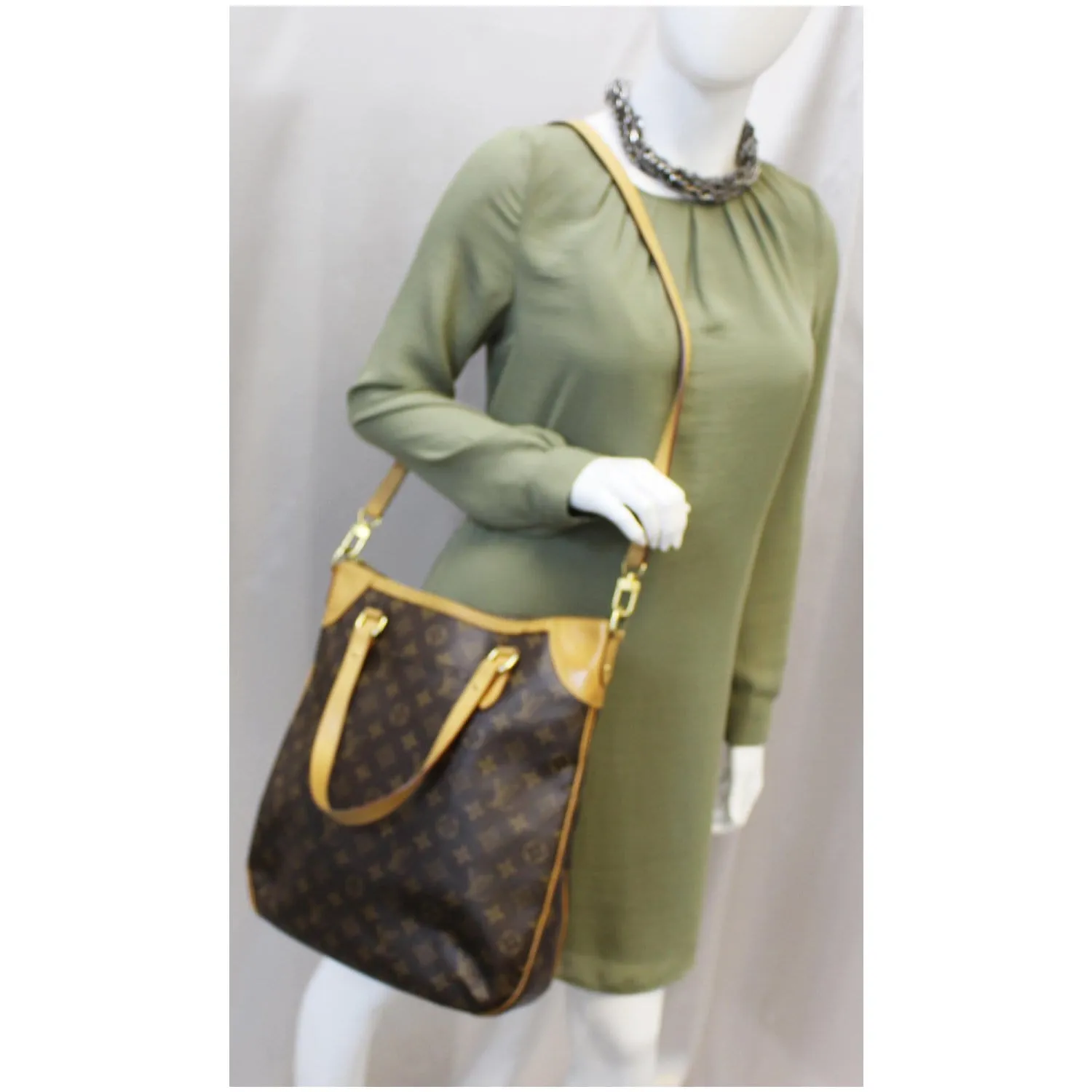 LOUIS VUITTON Odeon GM Monogram Canvas Shoulder Bag Brown