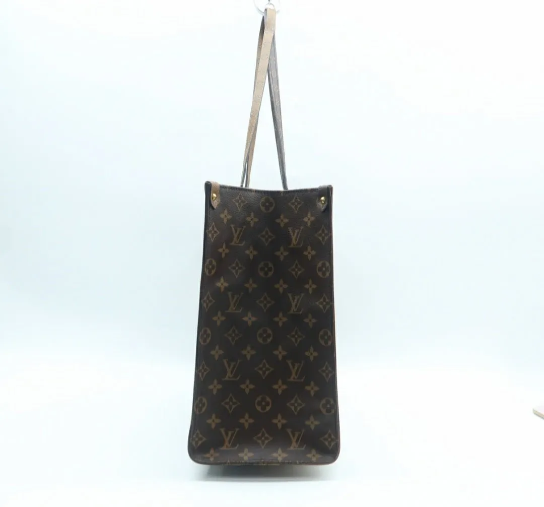 Louis Vuitton Onthego Brown Monogram Canvas Satchel Bag