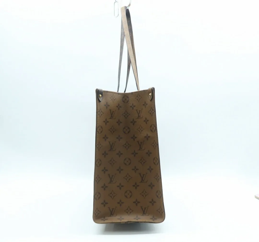Louis Vuitton Onthego Brown Monogram Canvas Satchel Bag