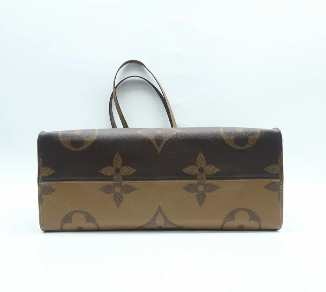 Louis Vuitton Onthego Brown Monogram Canvas Satchel Bag