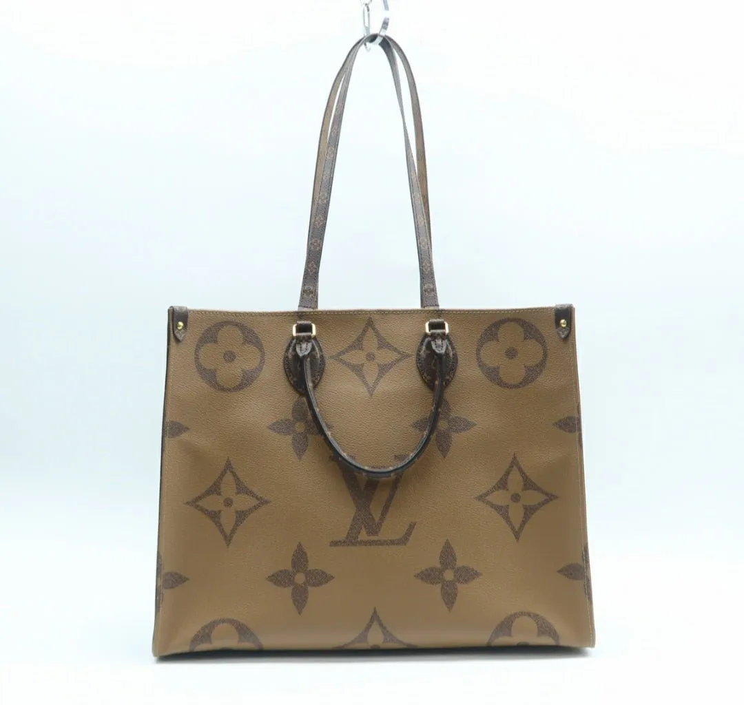 Louis Vuitton Onthego Brown Monogram Canvas Satchel Bag