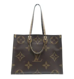 Louis Vuitton Onthego Brown Monogram Canvas Satchel Bag