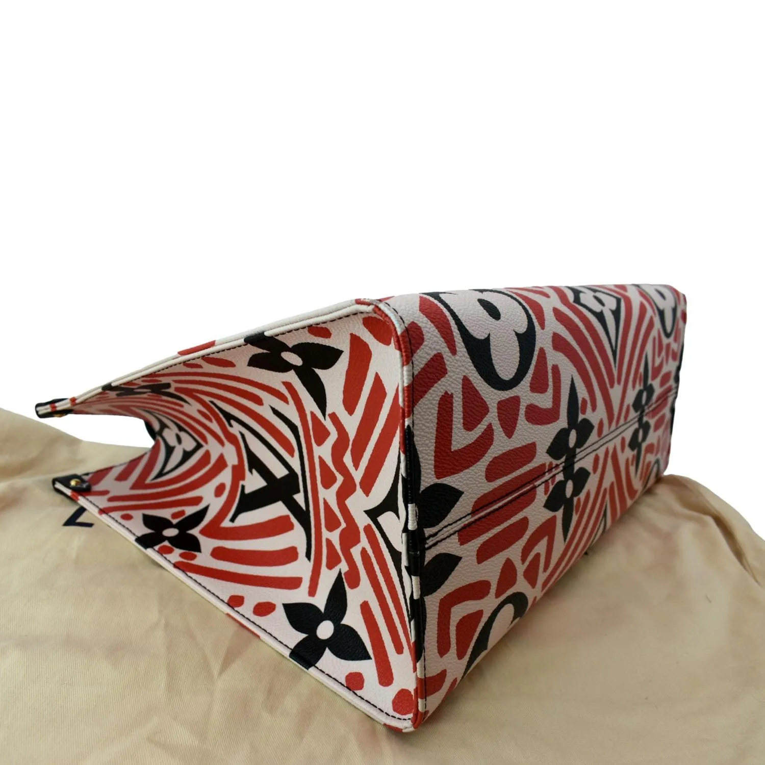 LOUIS VUITTON Onthego GM Crafty Monogram Giant Canvas Shoulder Bag Red - Hot Deals