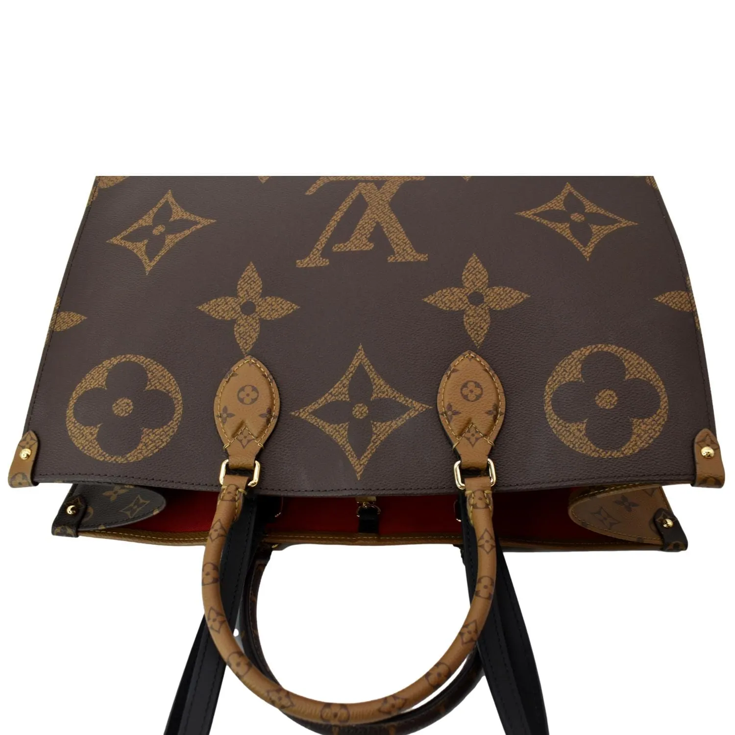 LOUIS VUITTON Onthego GM Giant Monogram Canvas Tote Shoulder Bag Brown - Hot Deals