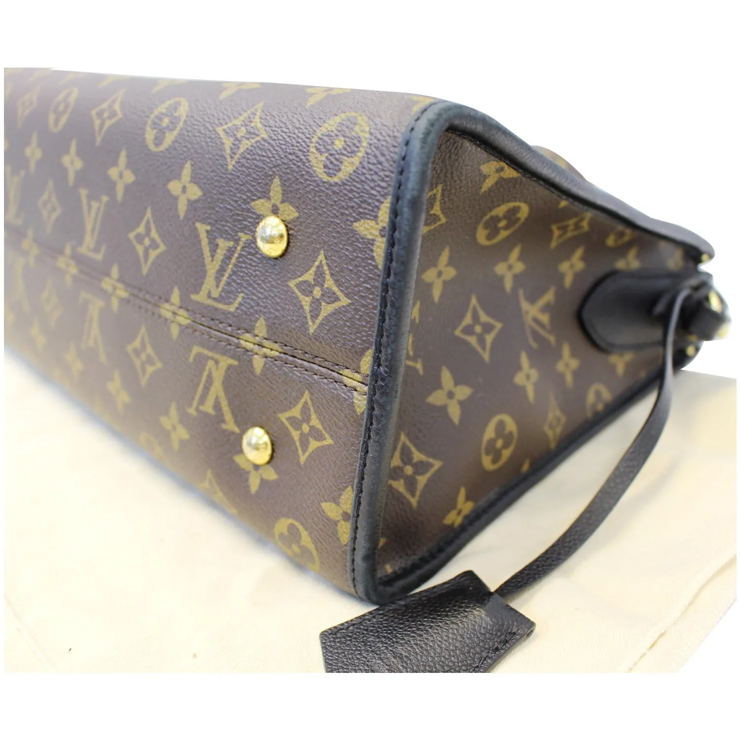 LOUIS VUITTON Popincourt MM Monogram Canvas Shoulder Bag Brown/Noir