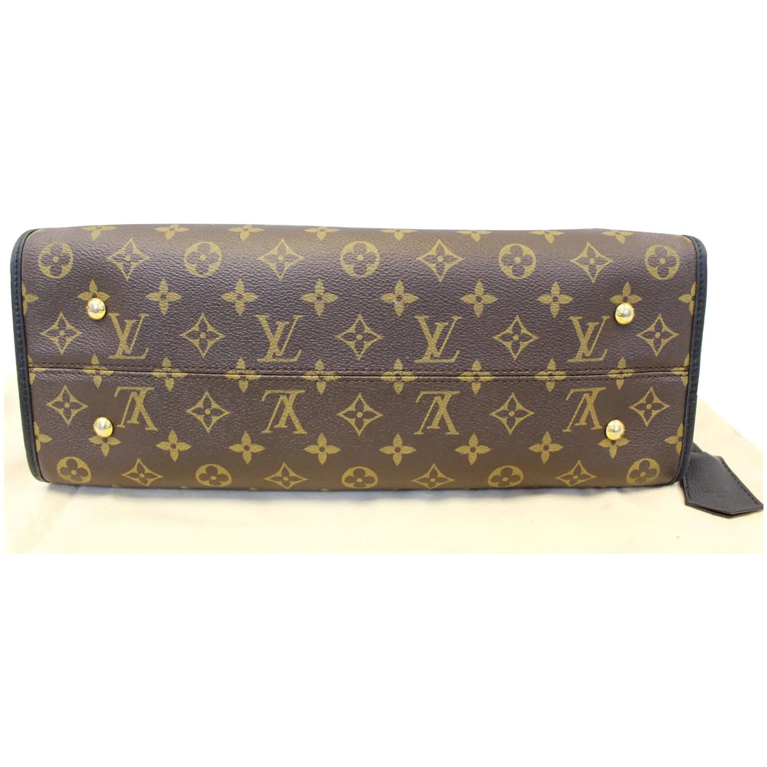 LOUIS VUITTON Popincourt MM Monogram Canvas Shoulder Bag Brown/Noir