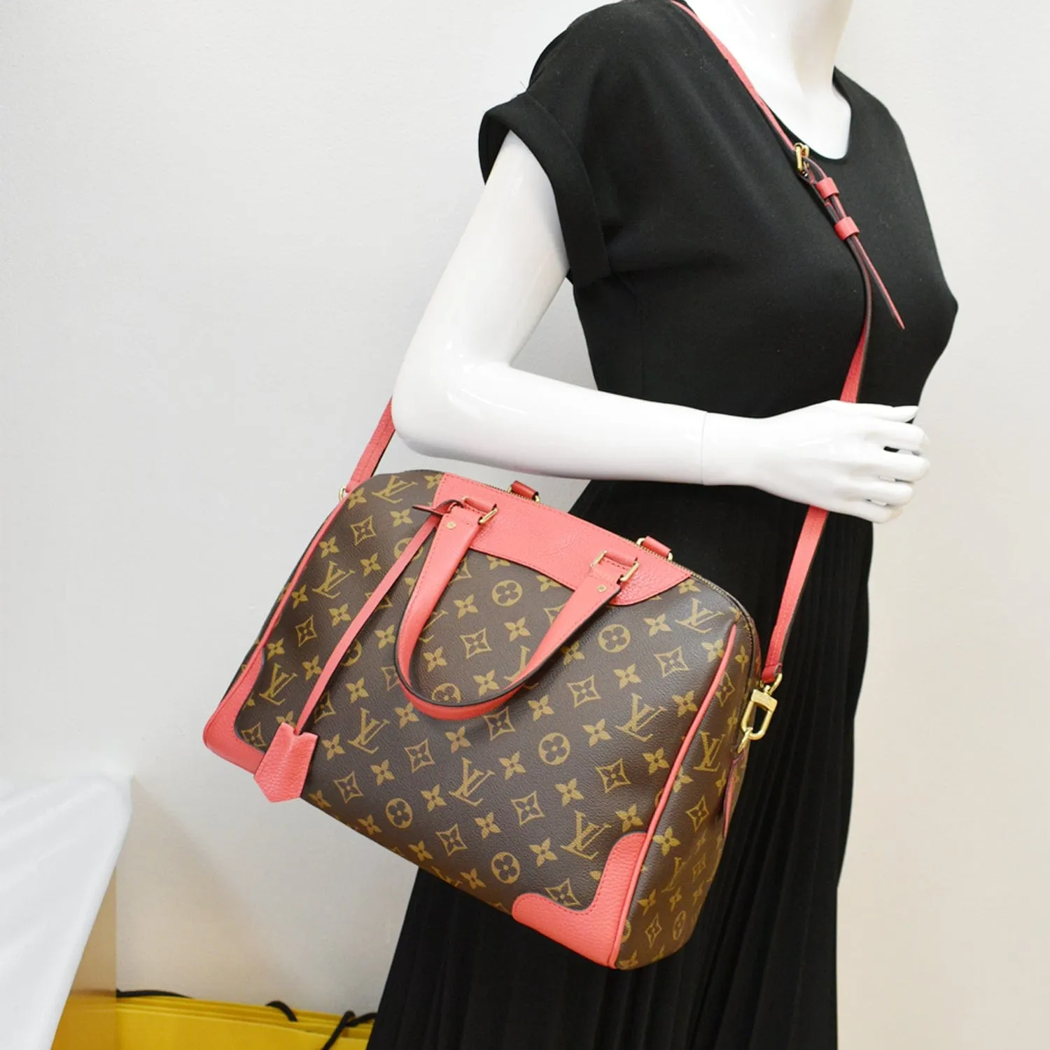 LOUIS VUITTON Retiro NM Monogram Canvas 2Way Shoulder Bag Red - 10% OFF