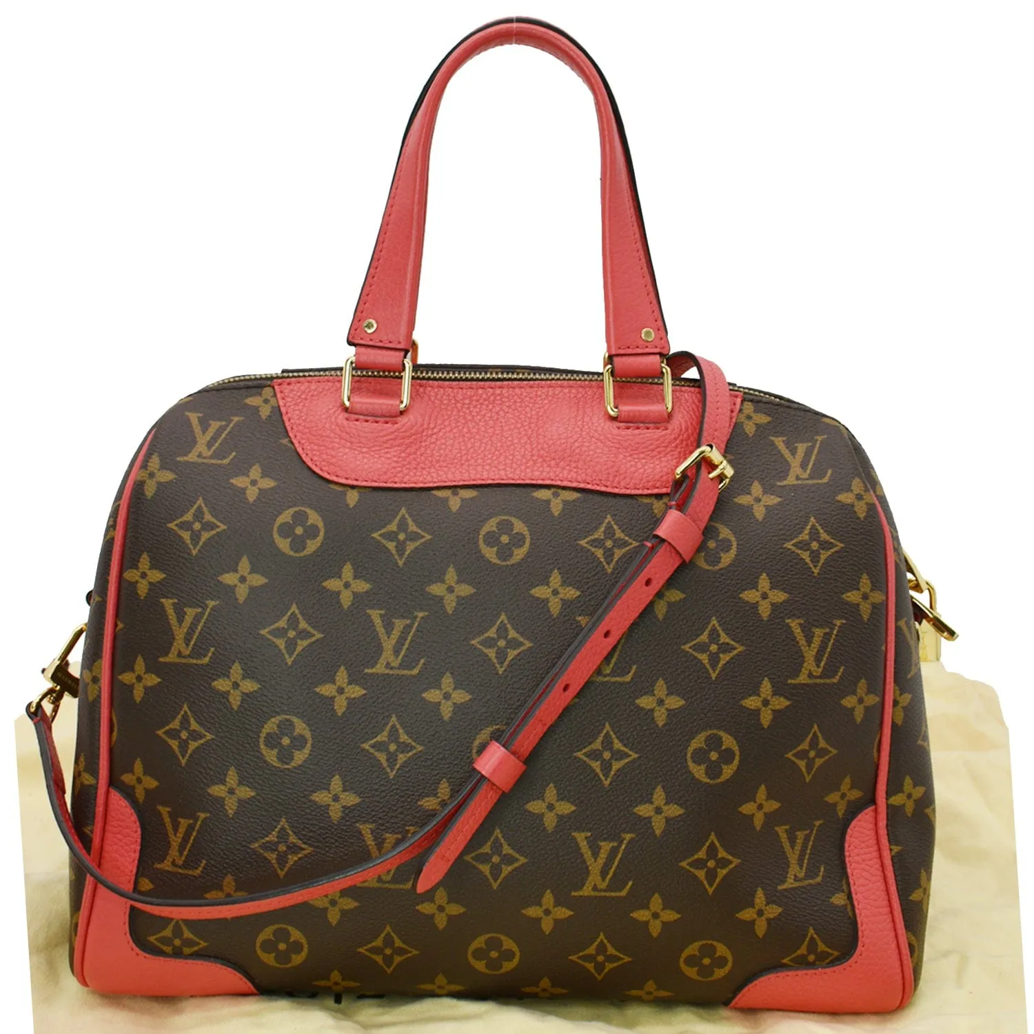 LOUIS VUITTON Retiro NM Monogram Canvas 2Way Shoulder Bag Red - 10% OFF