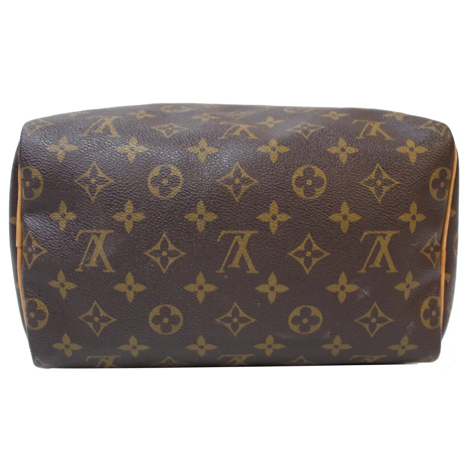 LOUIS VUITTON Speedy 25 Monogram Canvas Satchel Bag Brown