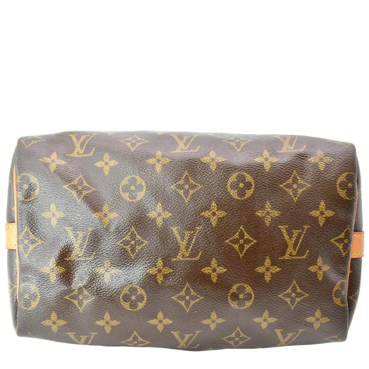LOUIS VUITTON Speedy 25 Monogram Canvas Satchel Bag Brown