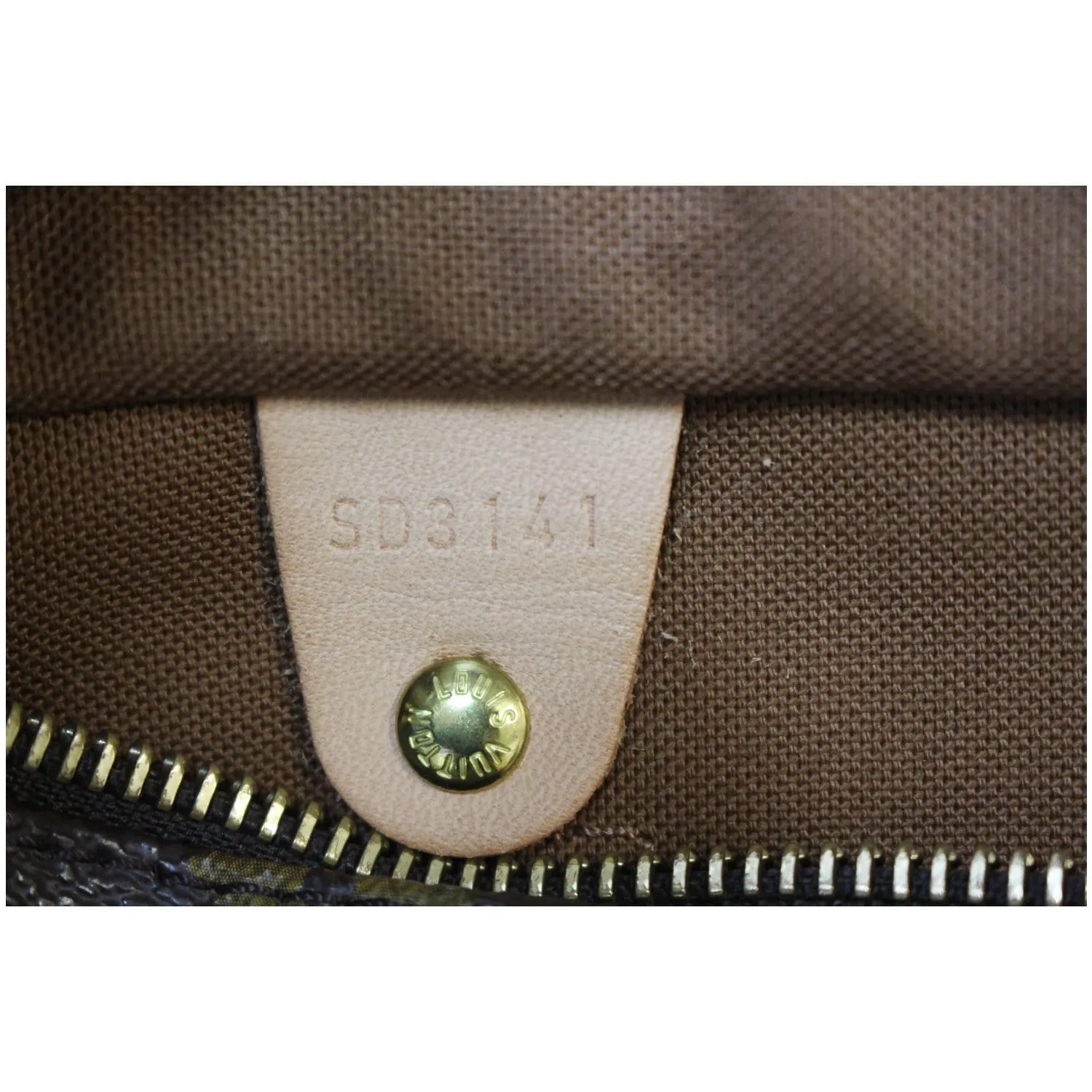 LOUIS VUITTON Speedy 25 Monogram Canvas Satchel Bag Brown