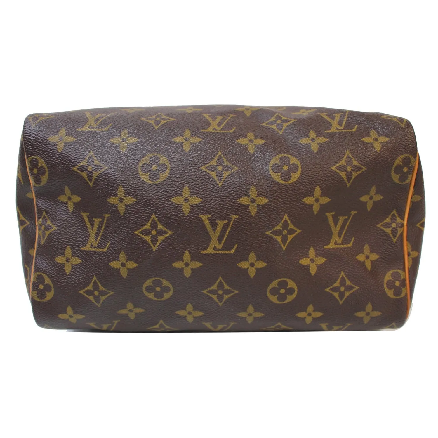 LOUIS VUITTON Speedy 25 Monogram Canvas Satchel Bag Brown
