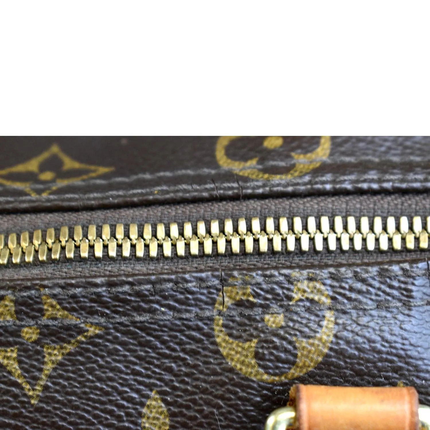LOUIS VUITTON Speedy 25 Monogram Canvas Satchel Bag Brown
