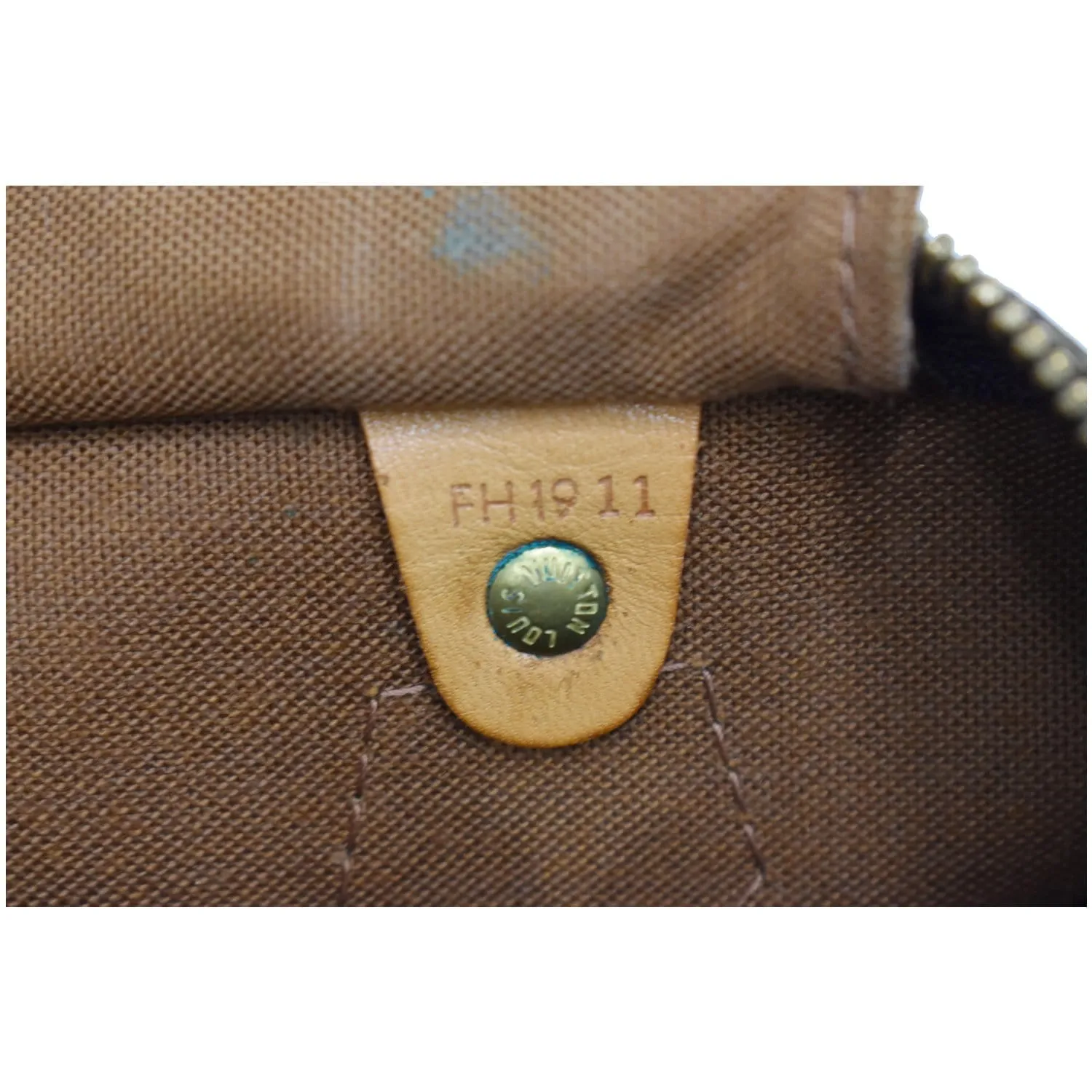 LOUIS VUITTON Speedy 30 Monogram Canvas Satchel Bag Brown