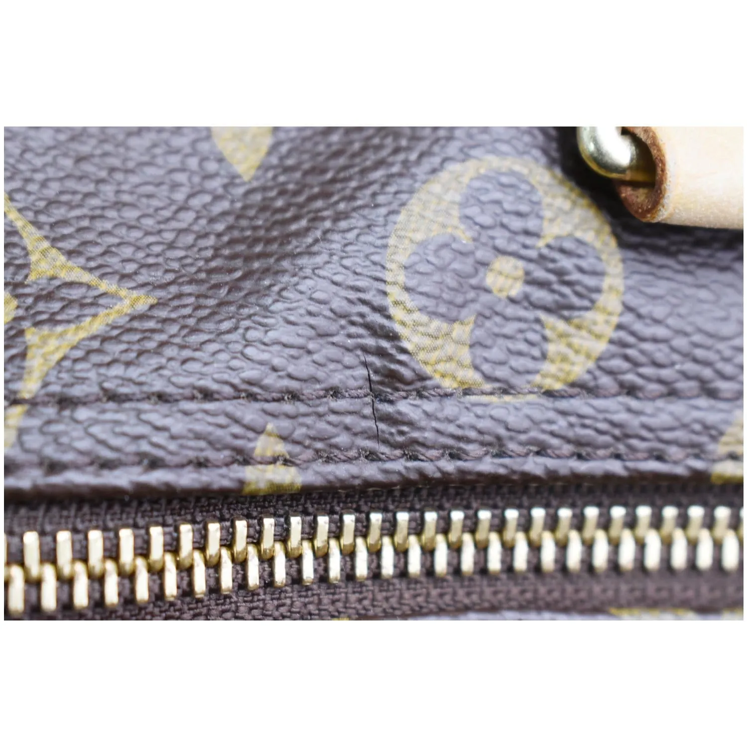 LOUIS VUITTON Speedy 30 Monogram Canvas Satchel Bag Brown