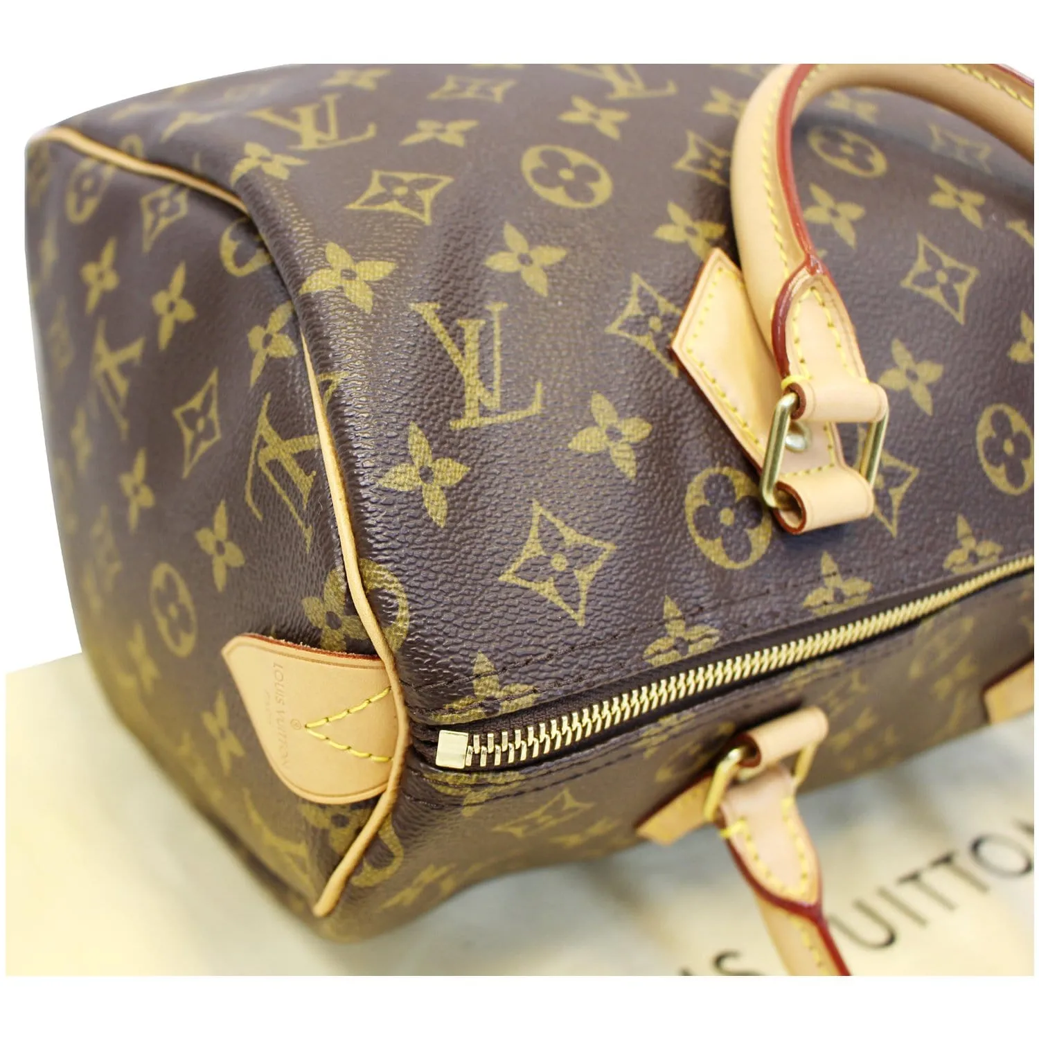 LOUIS VUITTON Speedy 30 Monogram Canvas Satchel Bag