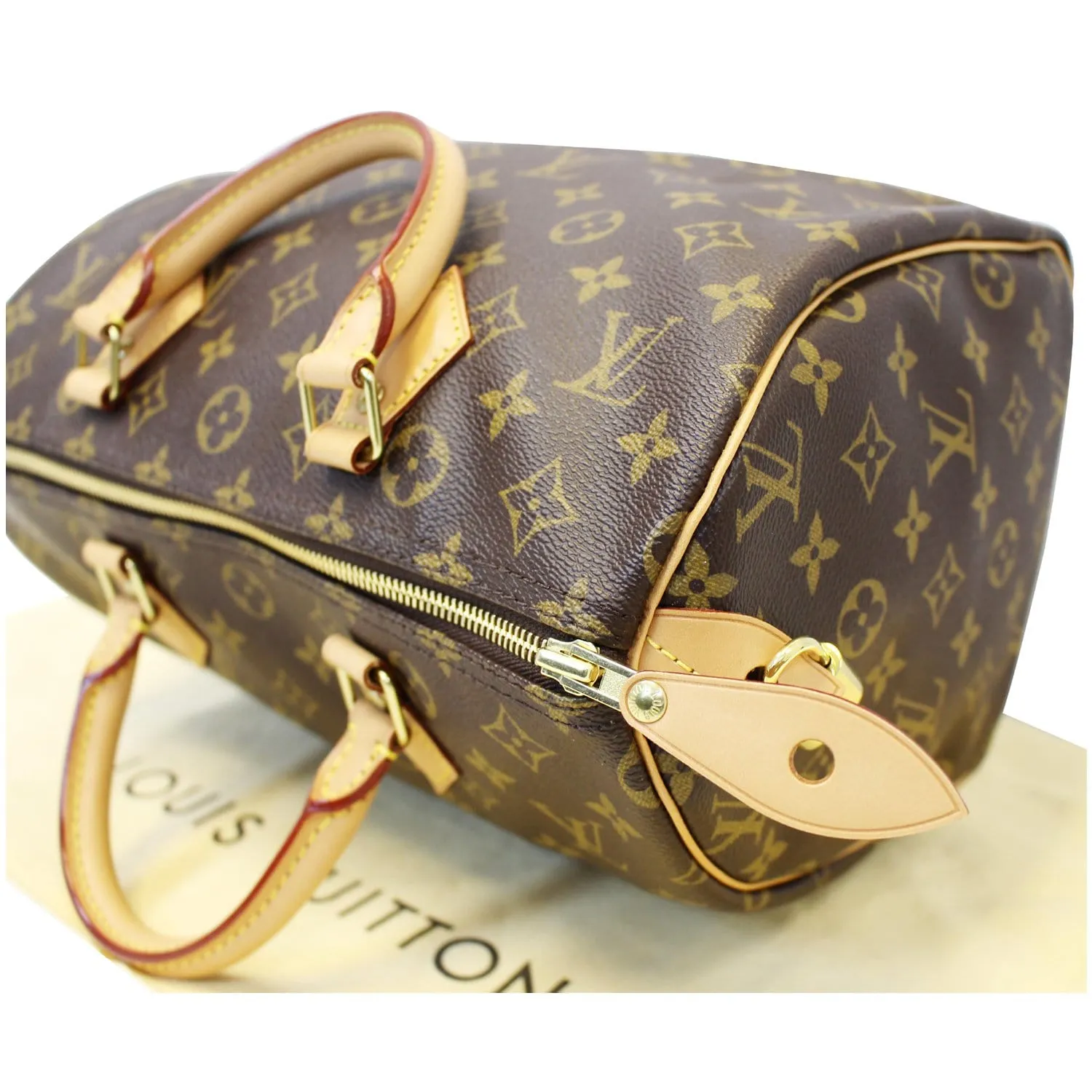 LOUIS VUITTON Speedy 30 Monogram Canvas Satchel Bag
