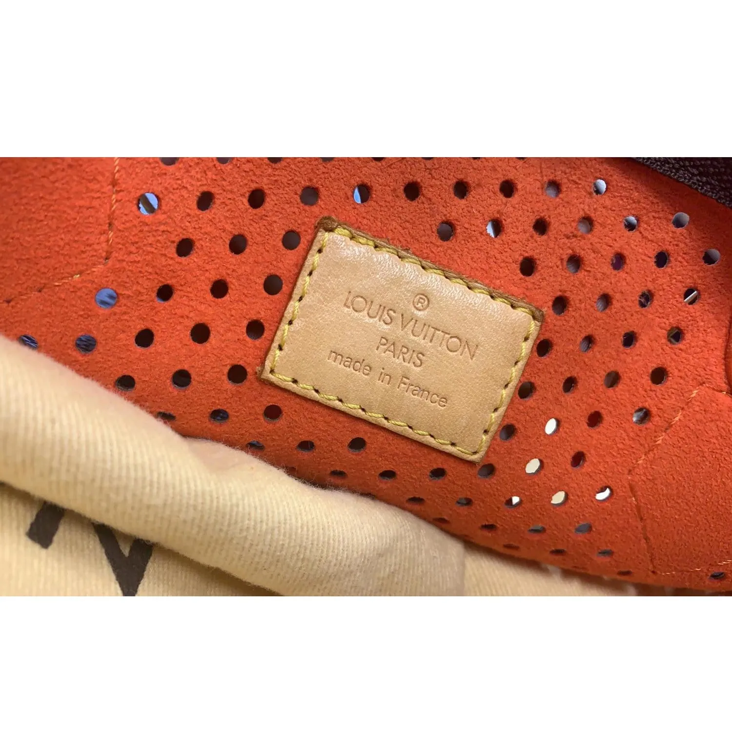 Louis Vuitton Speedy 30 Monogram Perforated Satchel Bag Orange