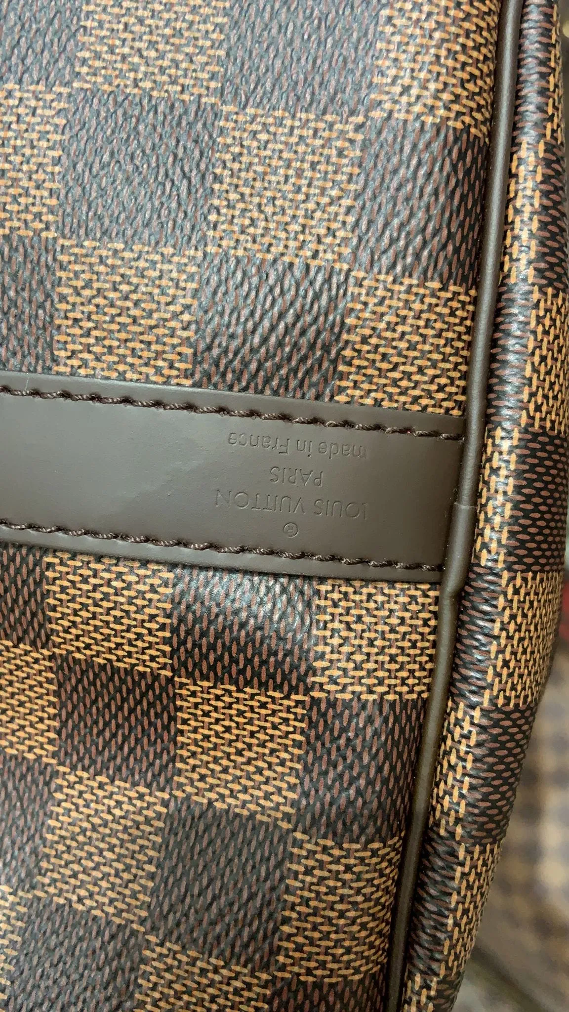 LOUIS VUITTON Speedy 35 Bandouliere Damier Ebene Shoulder Bag Brown