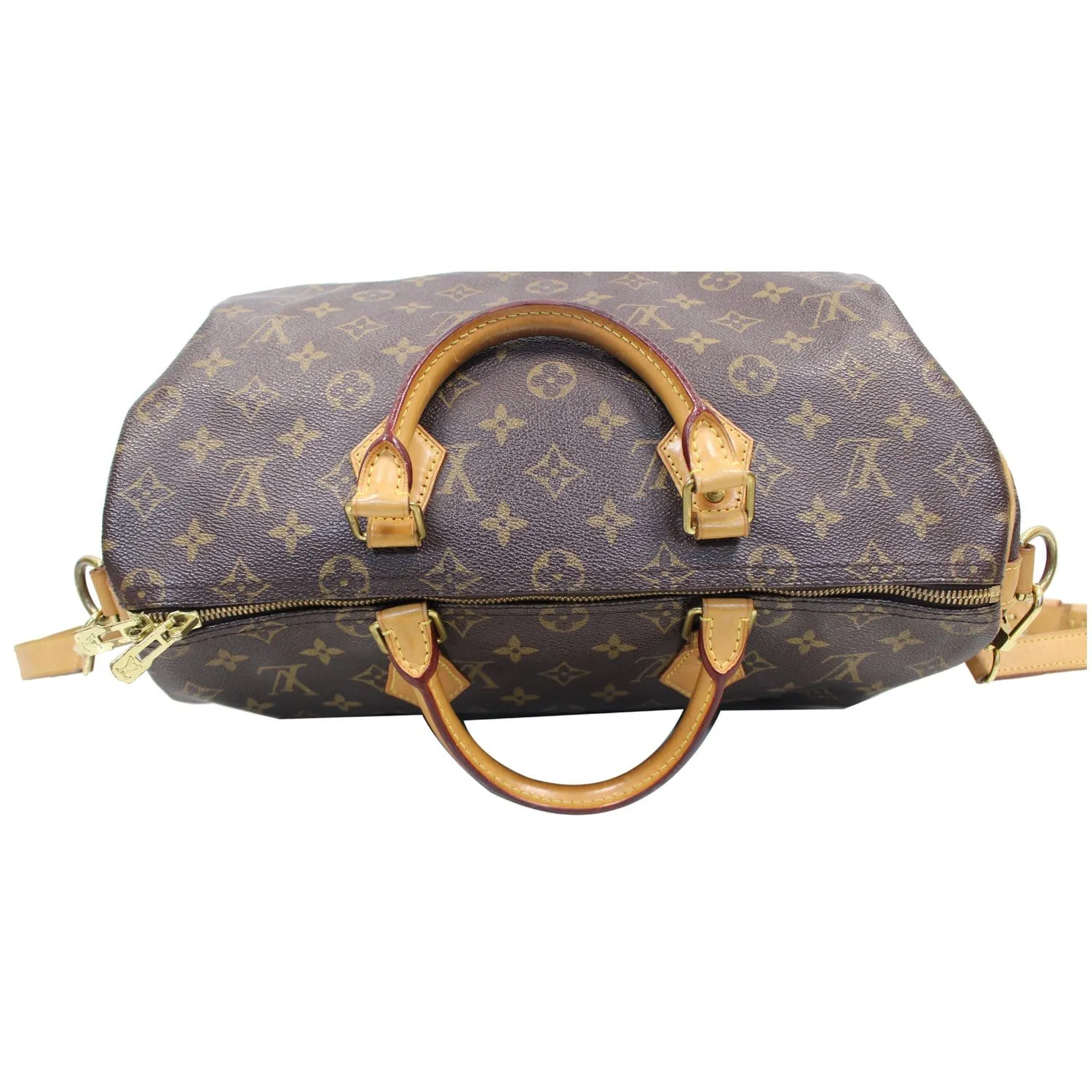 LOUIS VUITTON Speedy 35 Bandouliere Monogram Canvas Shoulder Bag Brown - 20% OFF