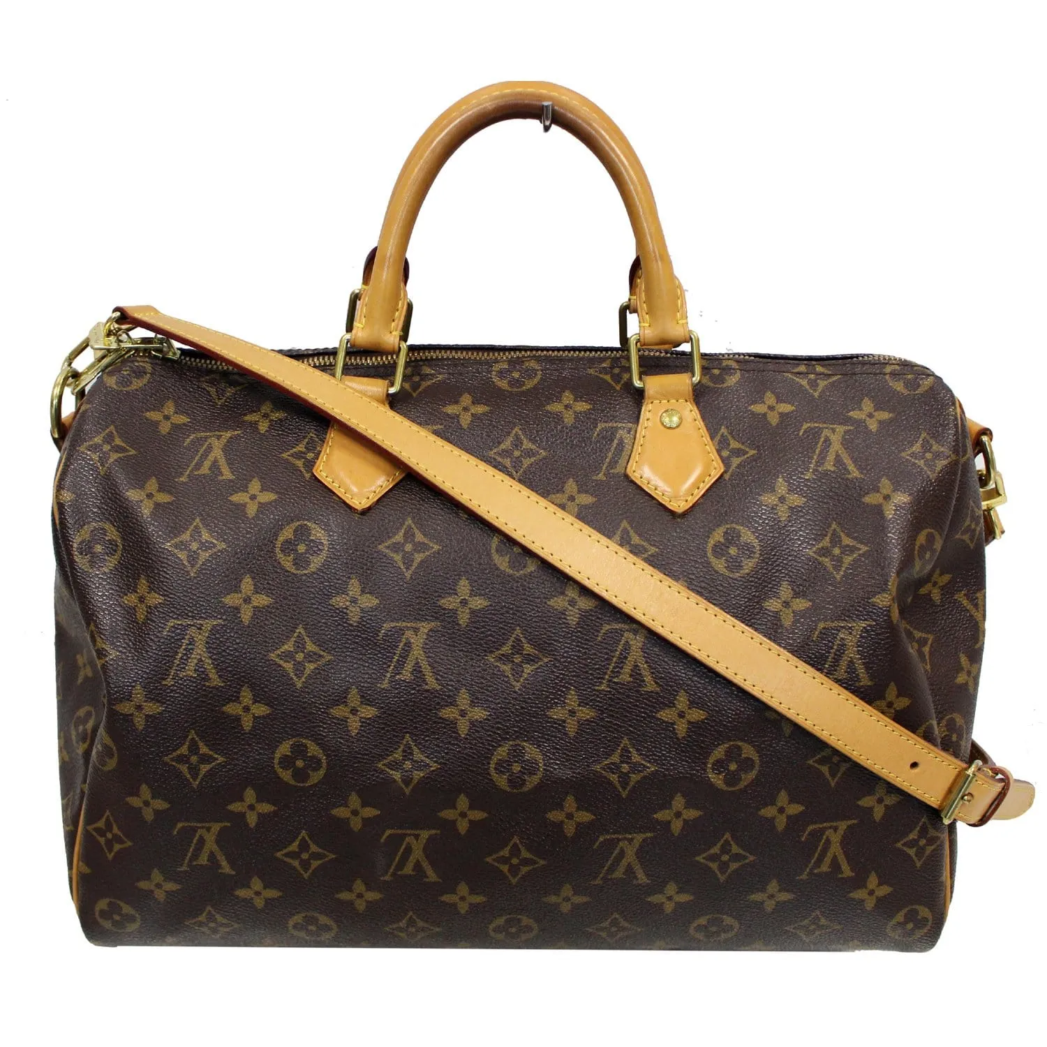 LOUIS VUITTON Speedy 35 Bandouliere Monogram Canvas Shoulder Bag Brown - 20% OFF