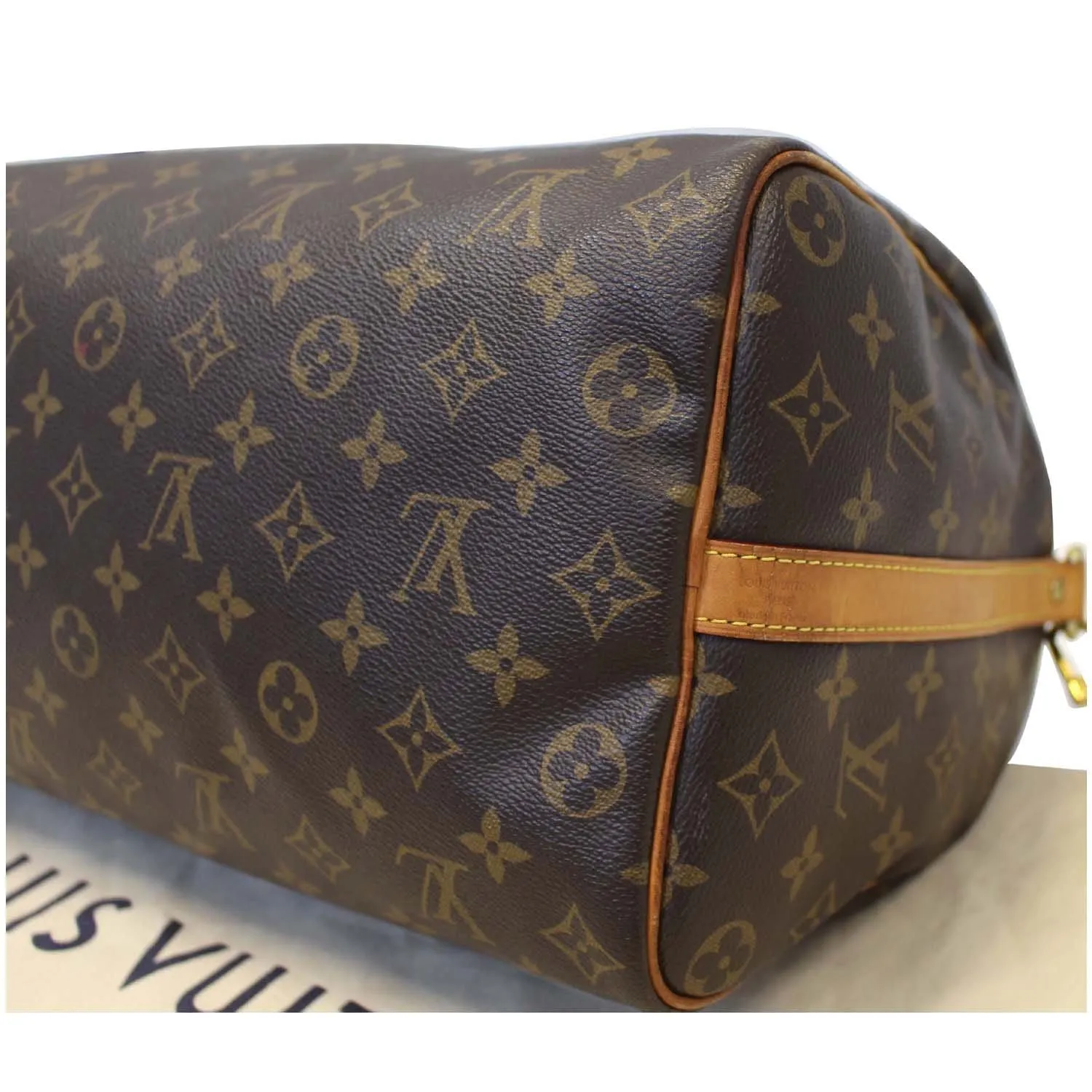 LOUIS VUITTON Speedy 35 Bandouliere Monogram Canvas Shoulder Bag Brown