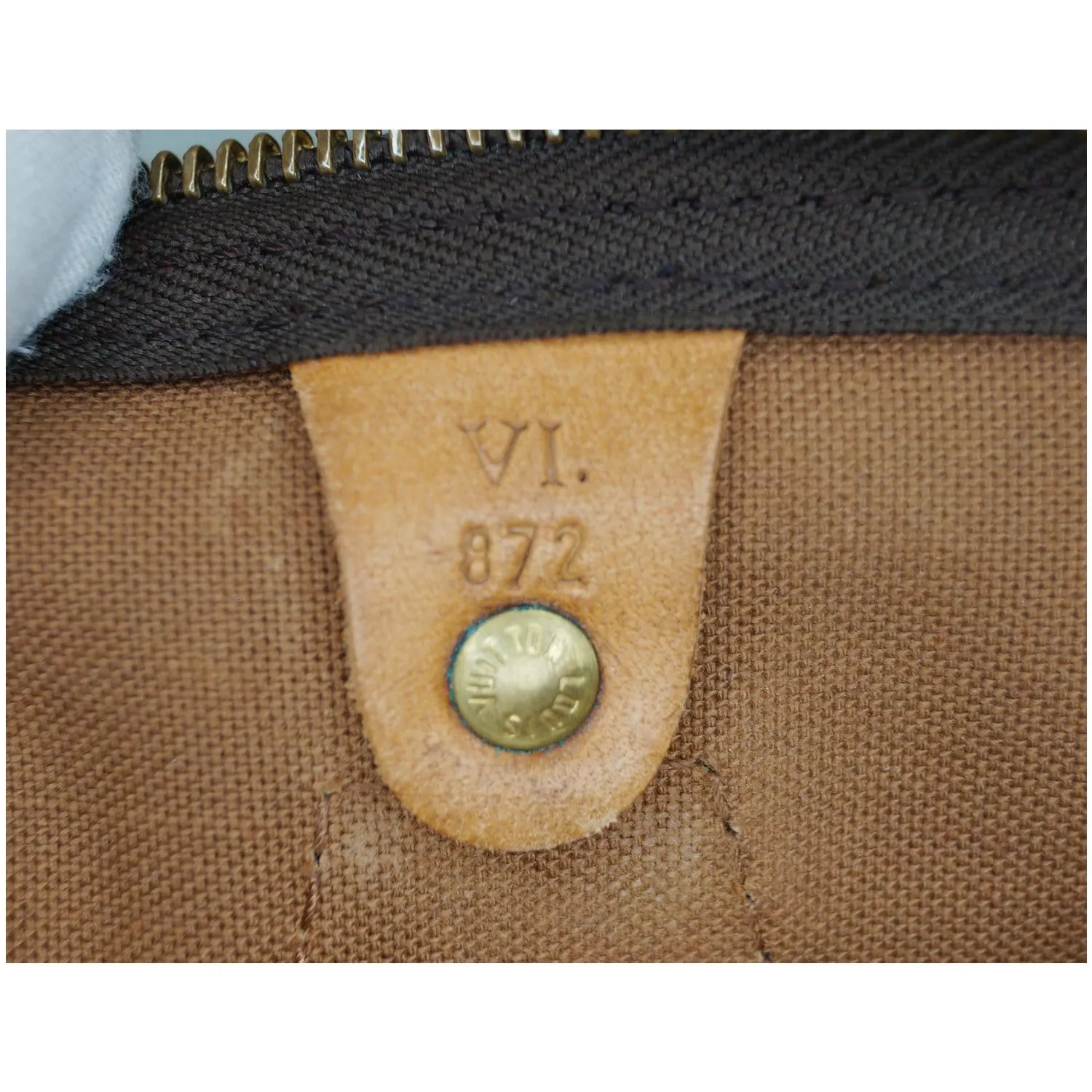 LOUIS VUITTON Speedy 35 Monogram Canvas Satchel Bag Brown