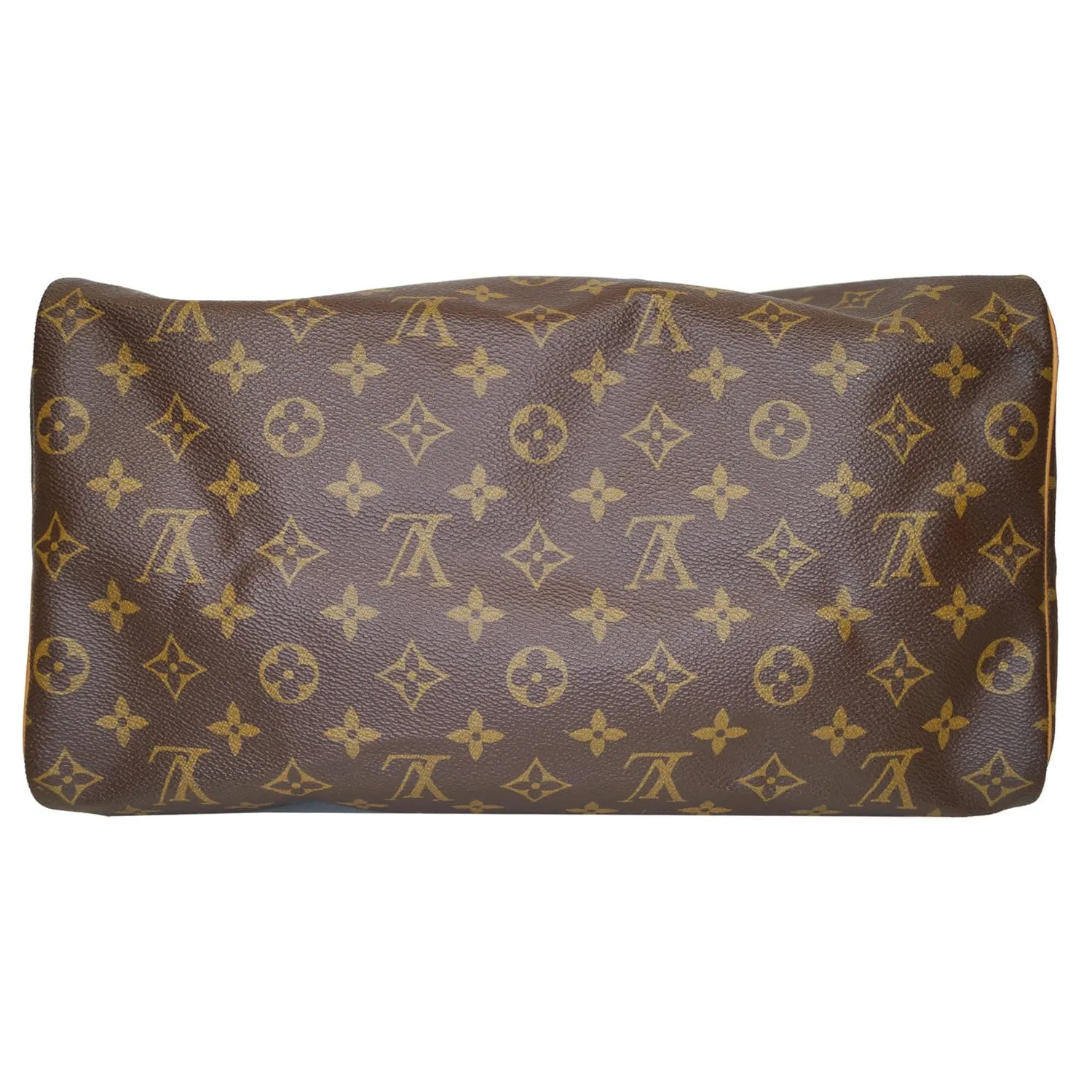 LOUIS VUITTON Speedy 35 Monogram Canvas Satchel Bag Brown
