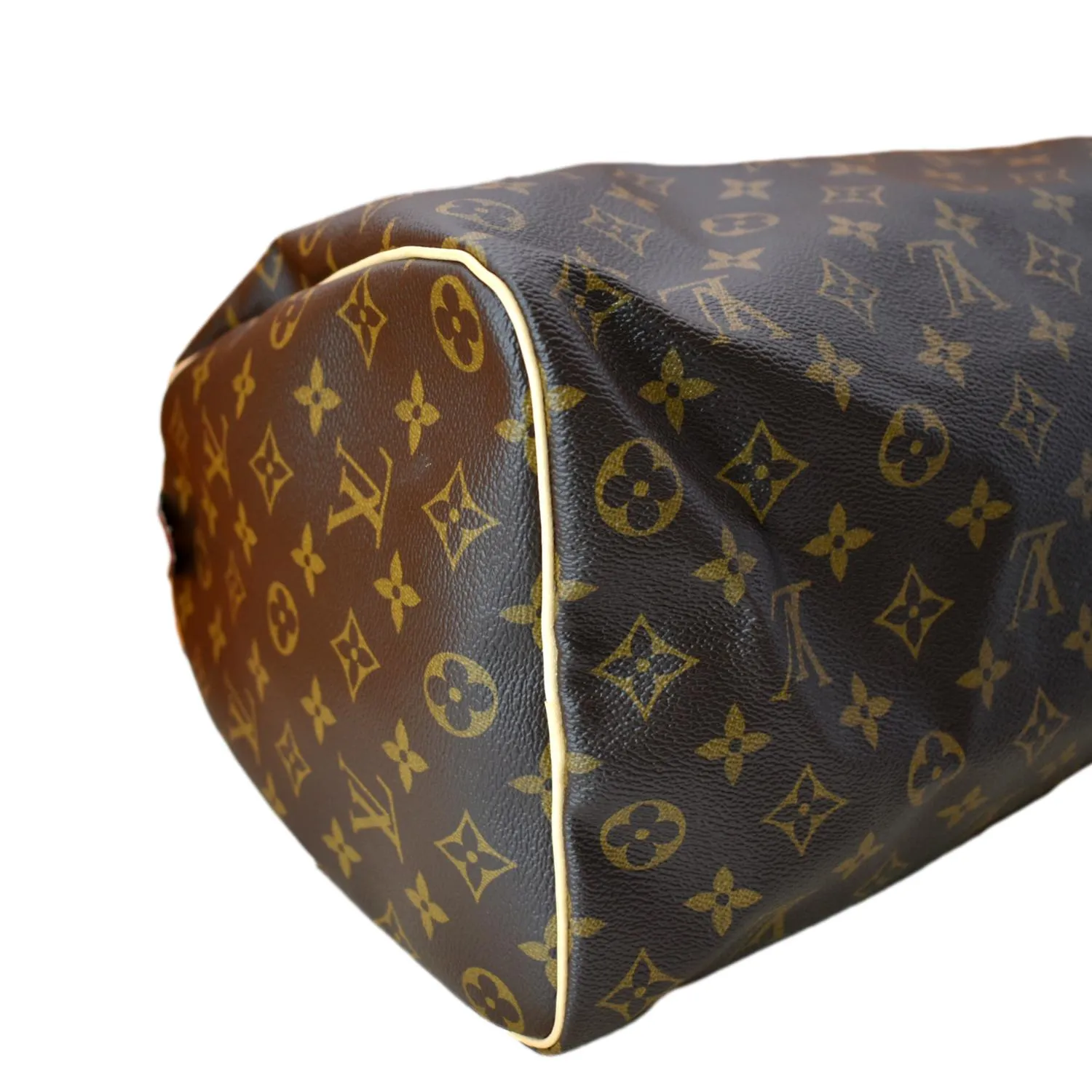 LOUIS VUITTON Speedy 35 NM Monogram Canvas Satchel Bag Brown