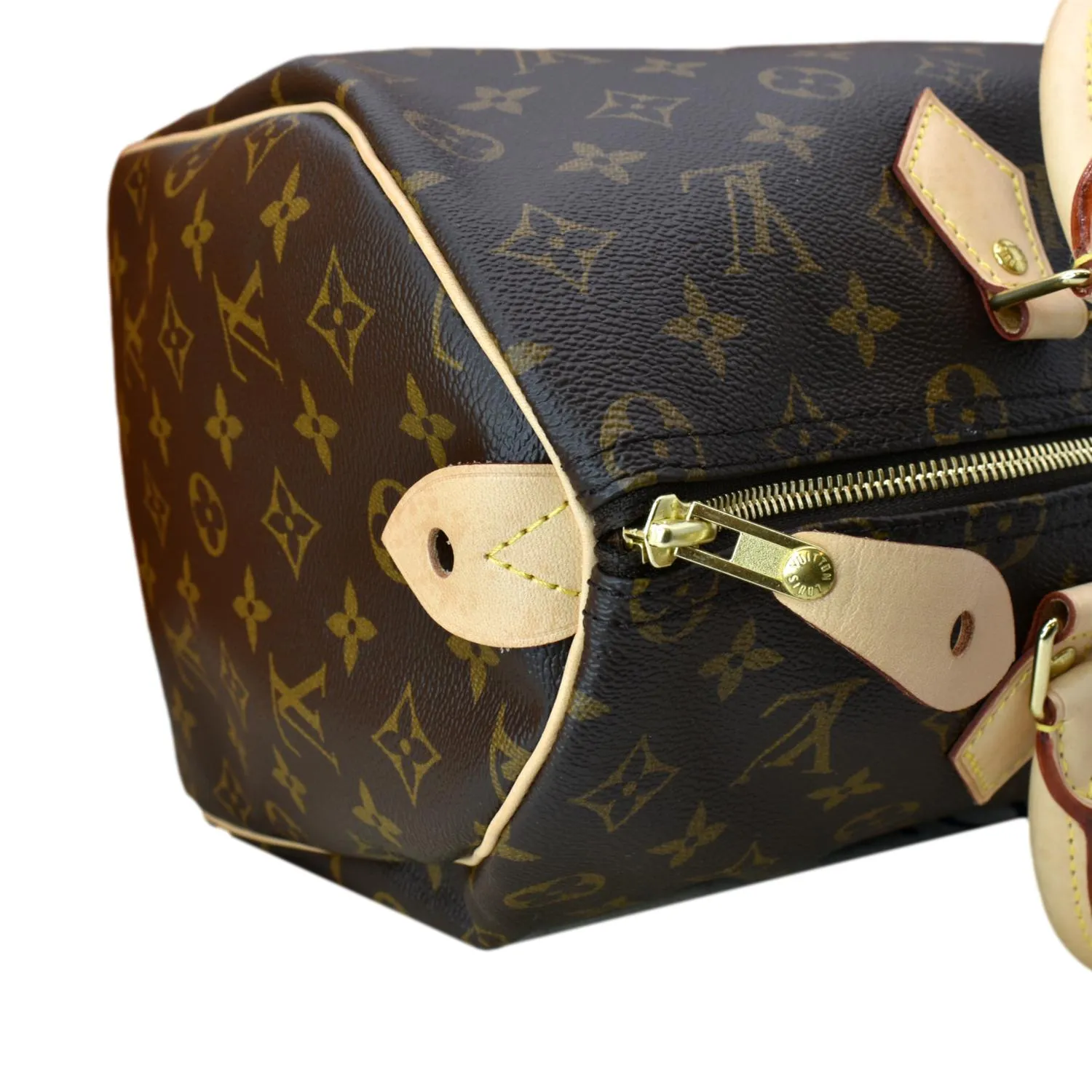 LOUIS VUITTON Speedy 35 NM Monogram Canvas Satchel Bag Brown