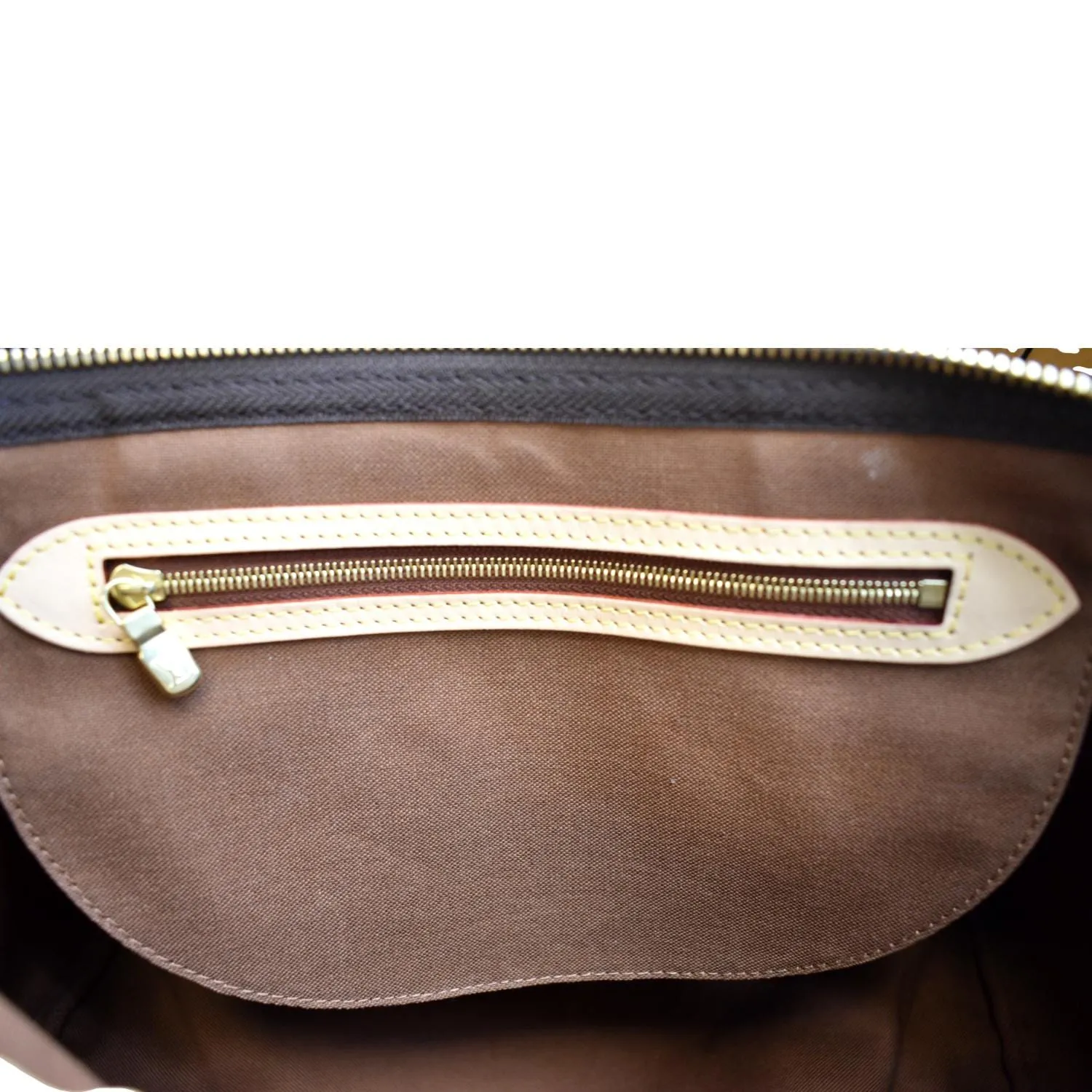 LOUIS VUITTON Speedy 35 NM Monogram Canvas Satchel Bag Brown