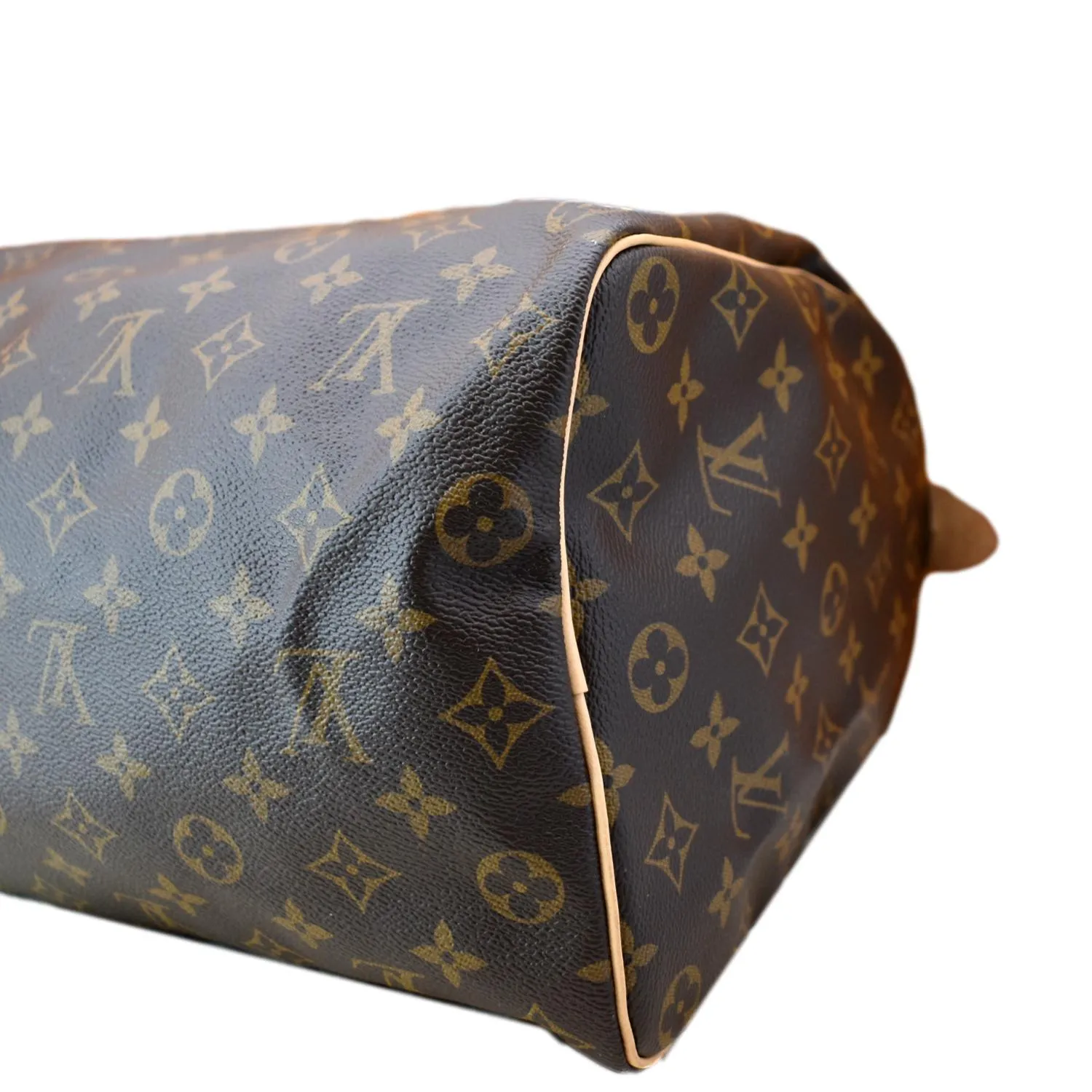 LOUIS VUITTON Speedy 35 NM Monogram Canvas Satchel Bag Brown