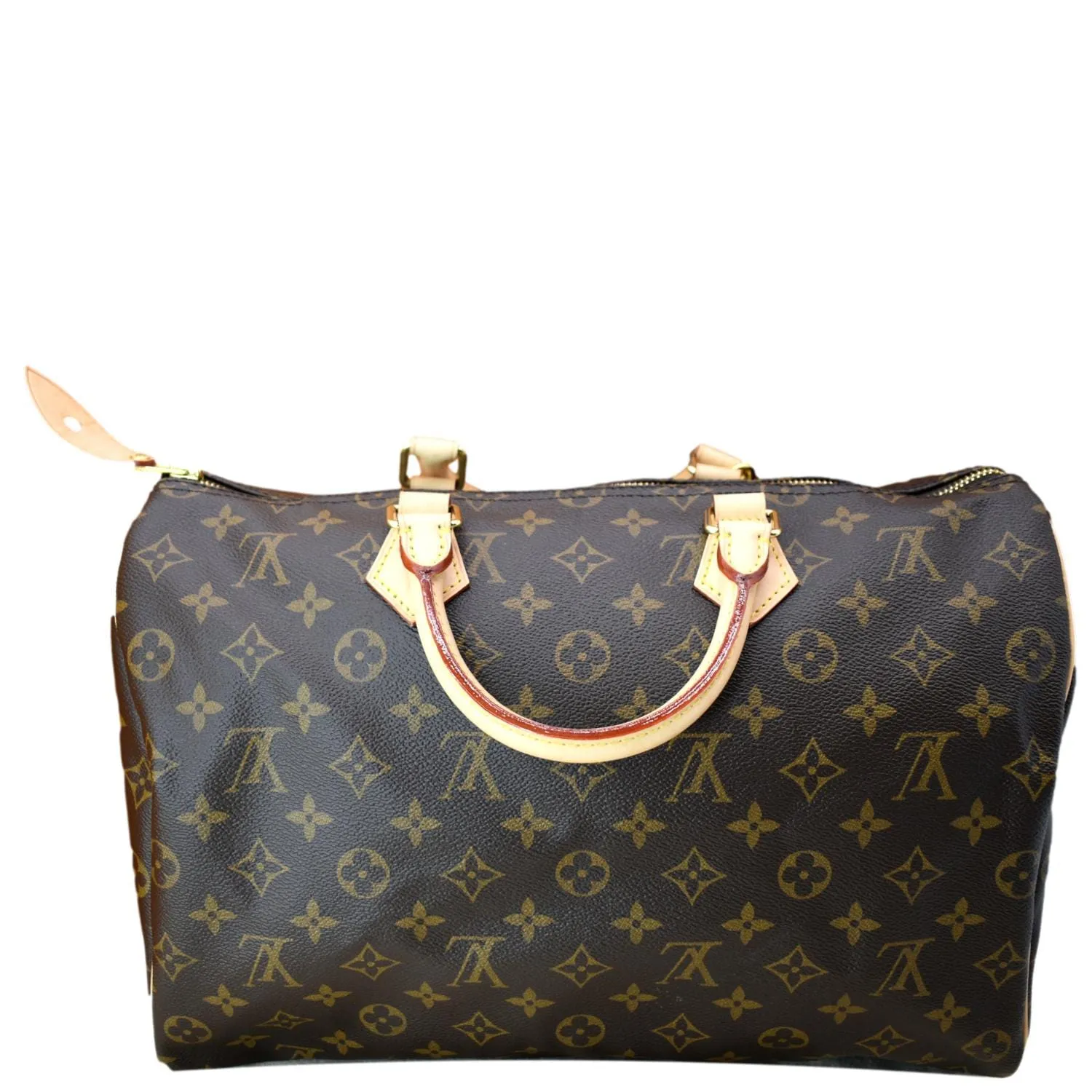 LOUIS VUITTON Speedy 35 NM Monogram Canvas Satchel Bag Brown
