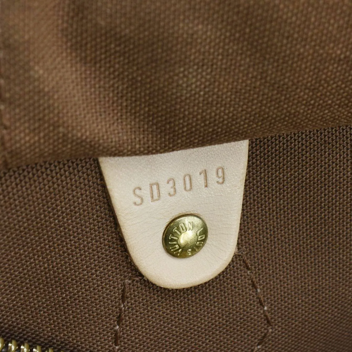 LOUIS VUITTON Speedy 40 Monogram Canvas Satchel Bag Brown