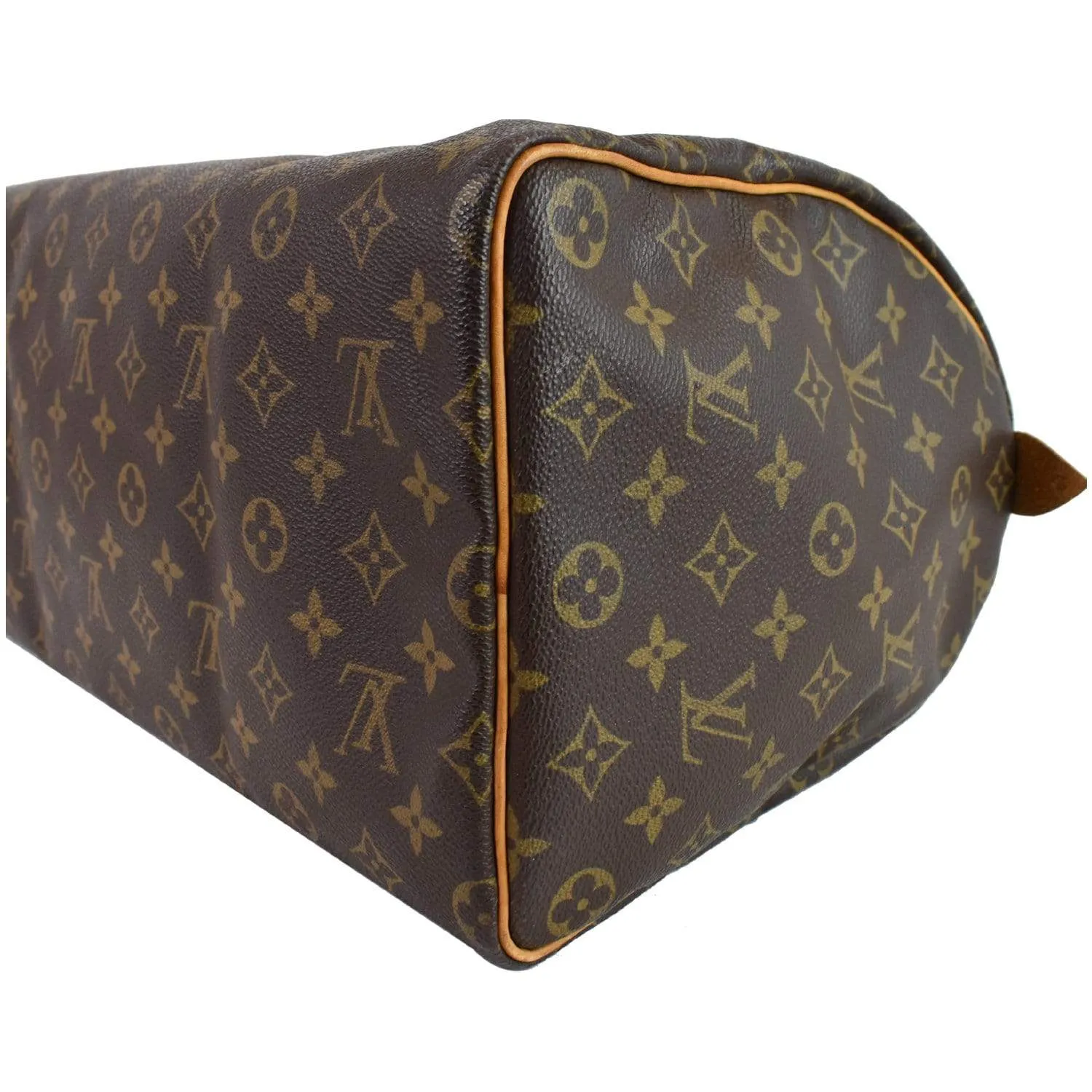 LOUIS VUITTON Speedy 40 Monogram Canvas Satchel Bag Brown