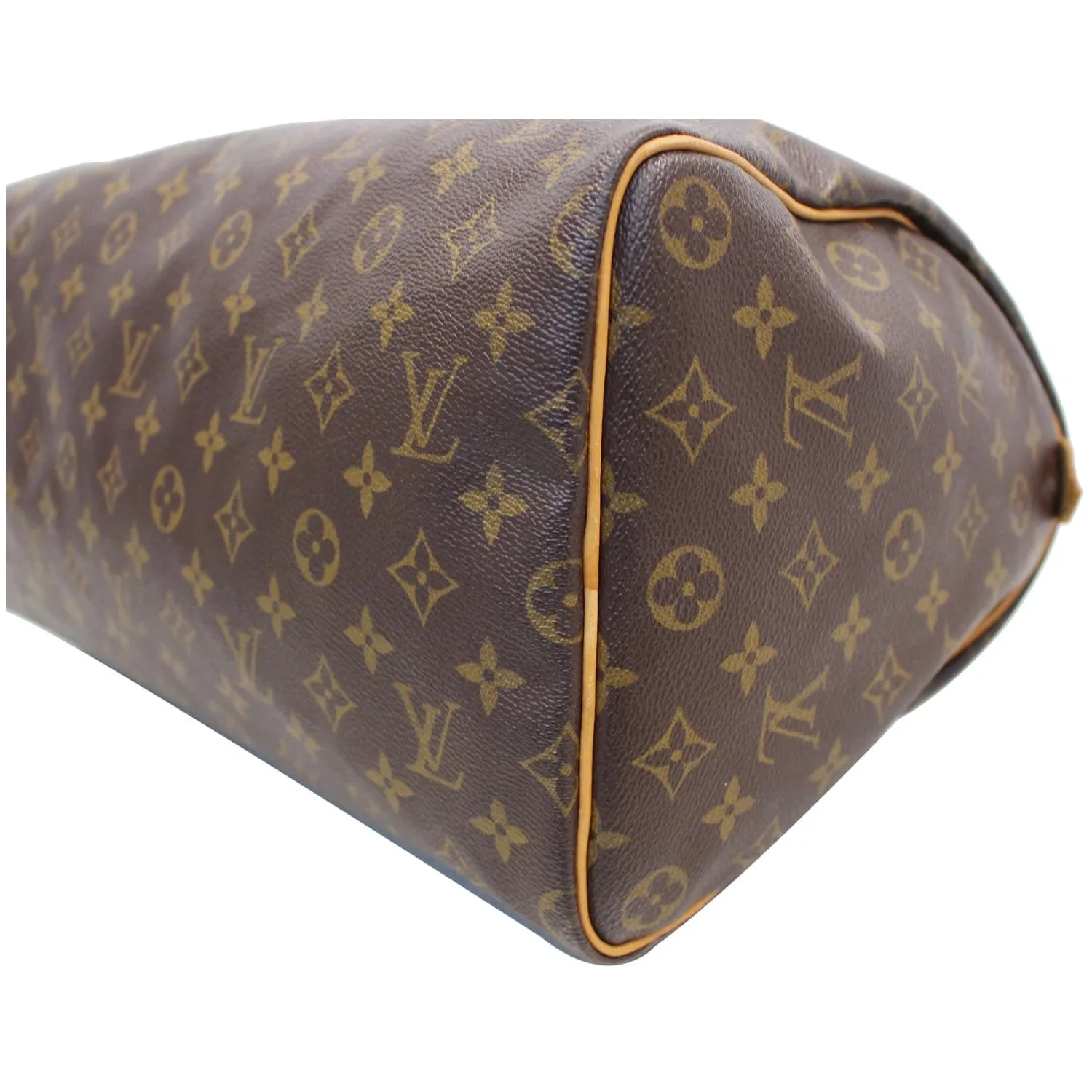 LOUIS VUITTON Speedy 40 Monogram Canvas Satchel Bag Brown