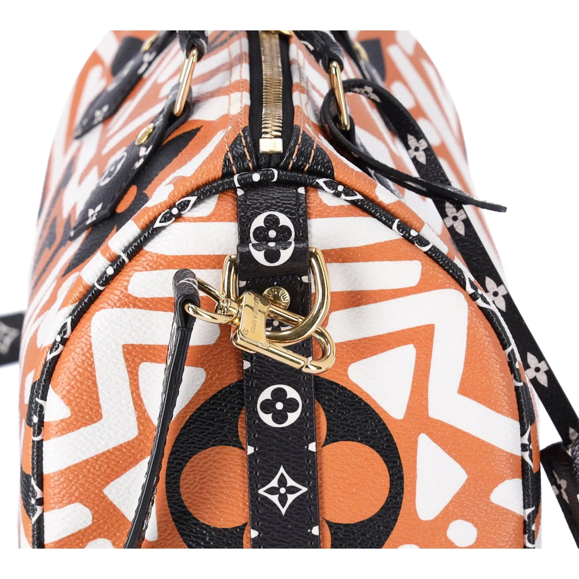 Louis Vuitton Speedy Bandouliere 25 Satchel Bag Creme Caramel Clafoutis Graphic