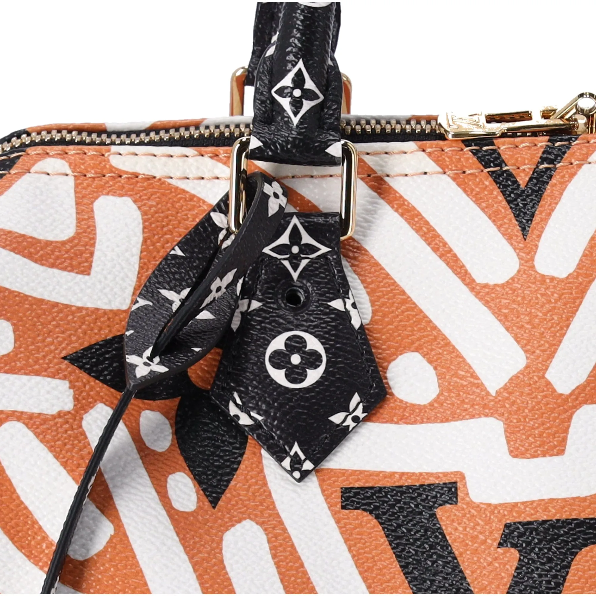 Louis Vuitton Speedy Bandouliere 25 Satchel Bag Creme Caramel Clafoutis Graphic