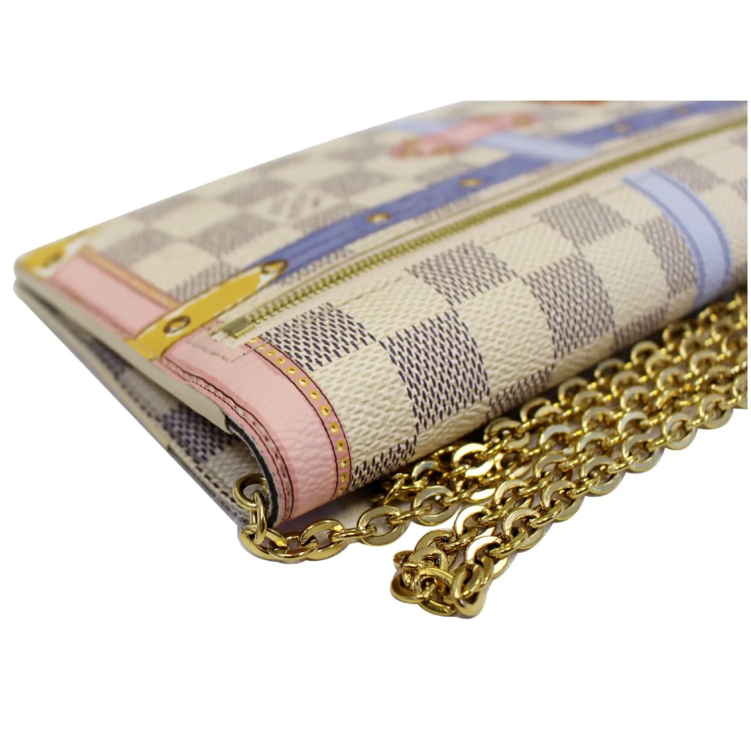 LOUIS VUITTON Summer Trunks Pochette Damier Azur Shoulder Bag White - 20% OFF