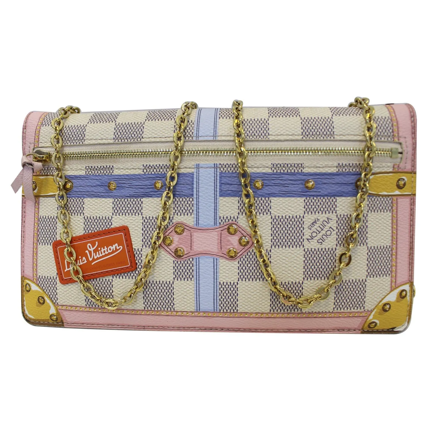 LOUIS VUITTON Summer Trunks Pochette Damier Azur Shoulder Bag White - 20% OFF