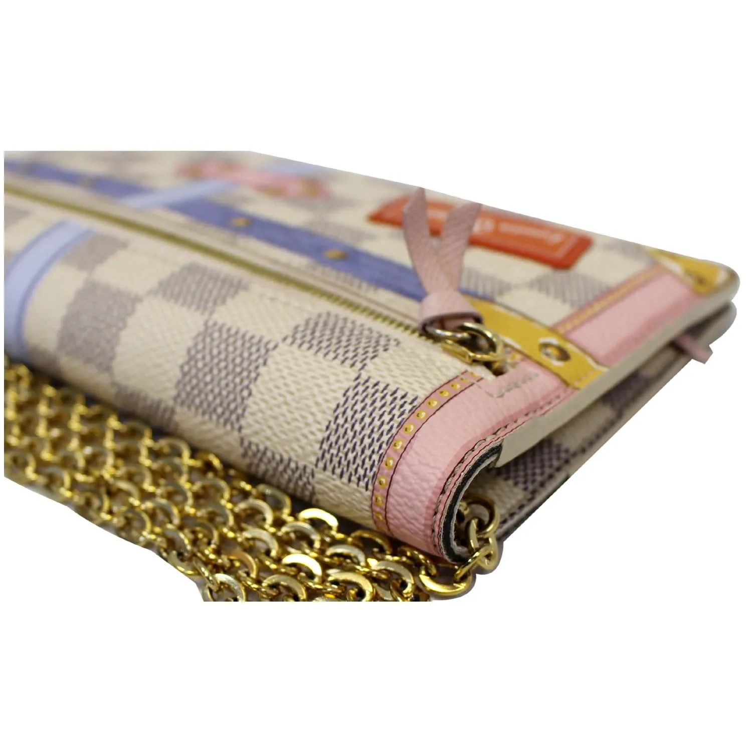LOUIS VUITTON Summer Trunks Pochette Damier Azur Shoulder Bag White - 20% OFF